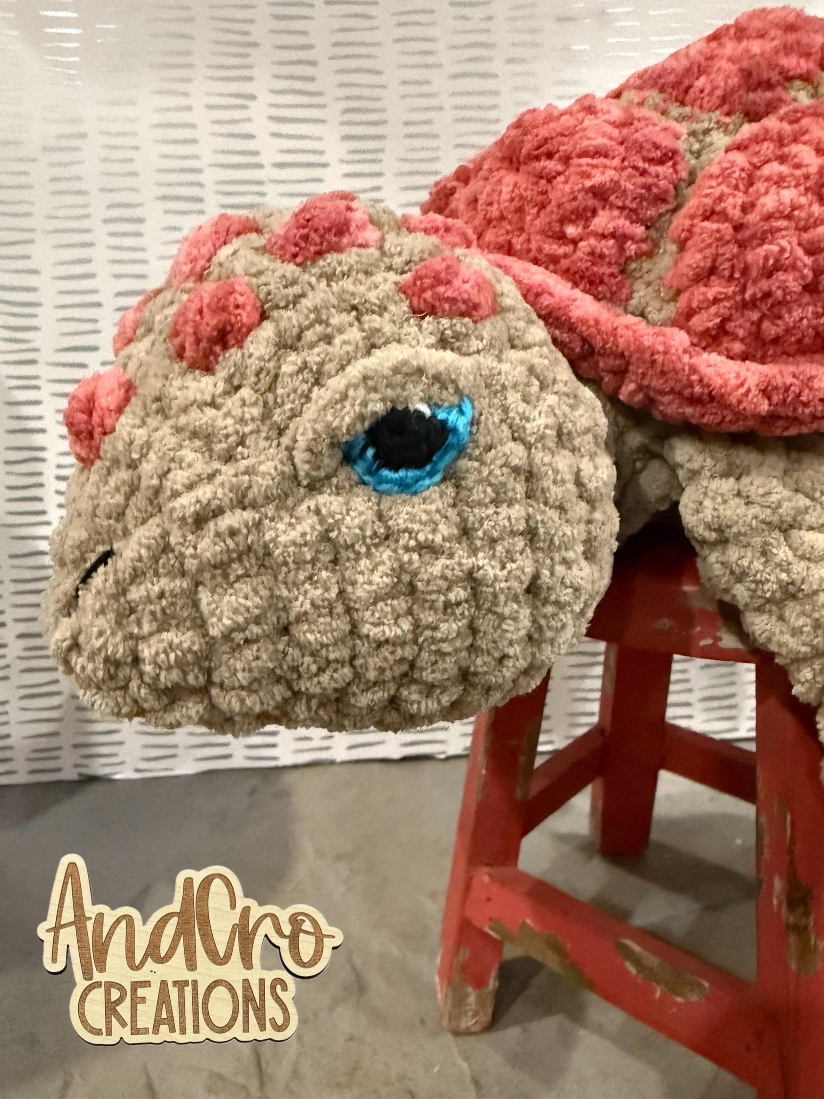 Crochet Turtle Plush | Oversized Amigurumi Stuffed Animal thumbnail 5
