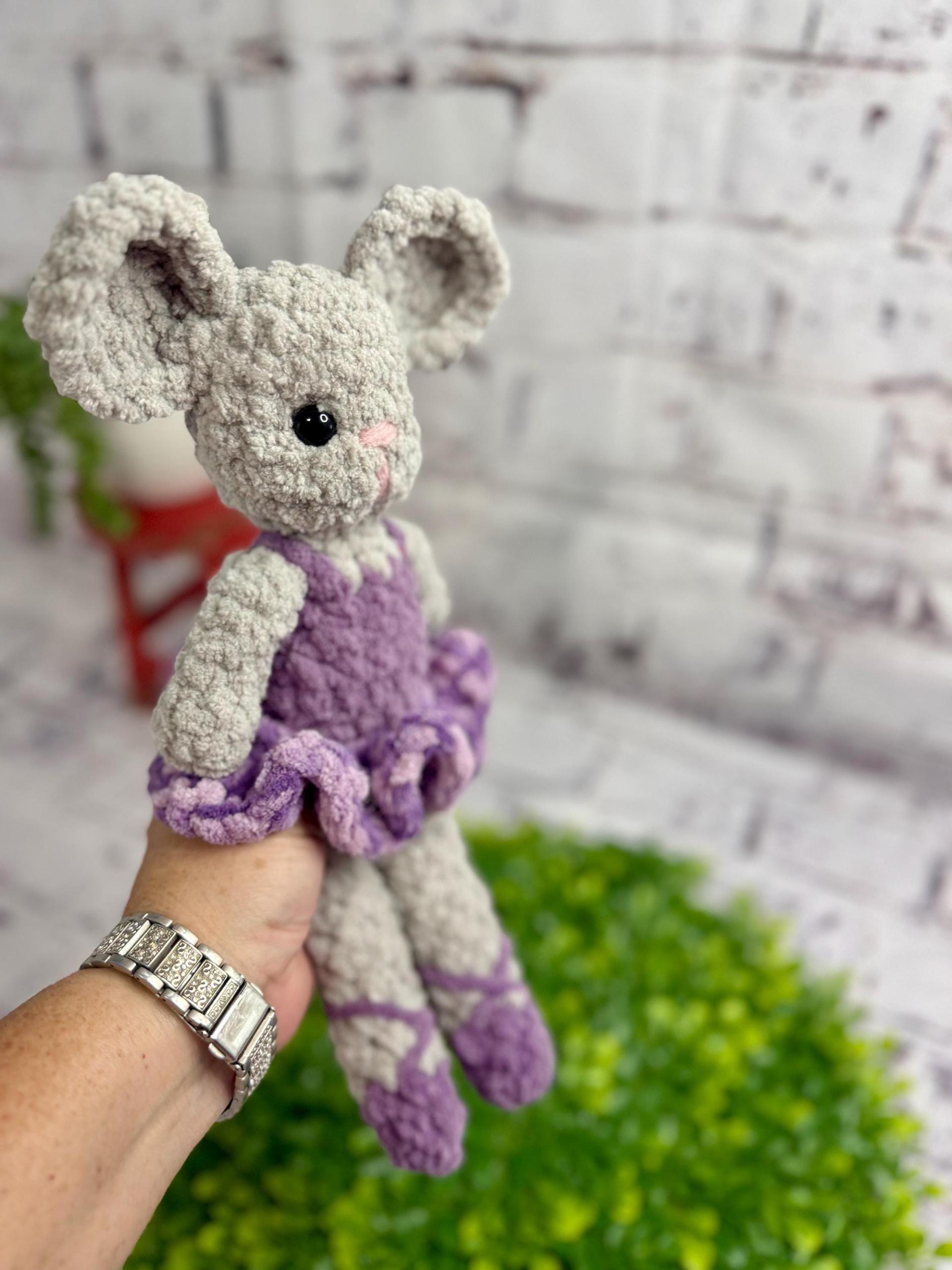 Fable Friend Amigurumi Crochet Plush Toy • Crocheted Ballerina Mouse thumbnail 7