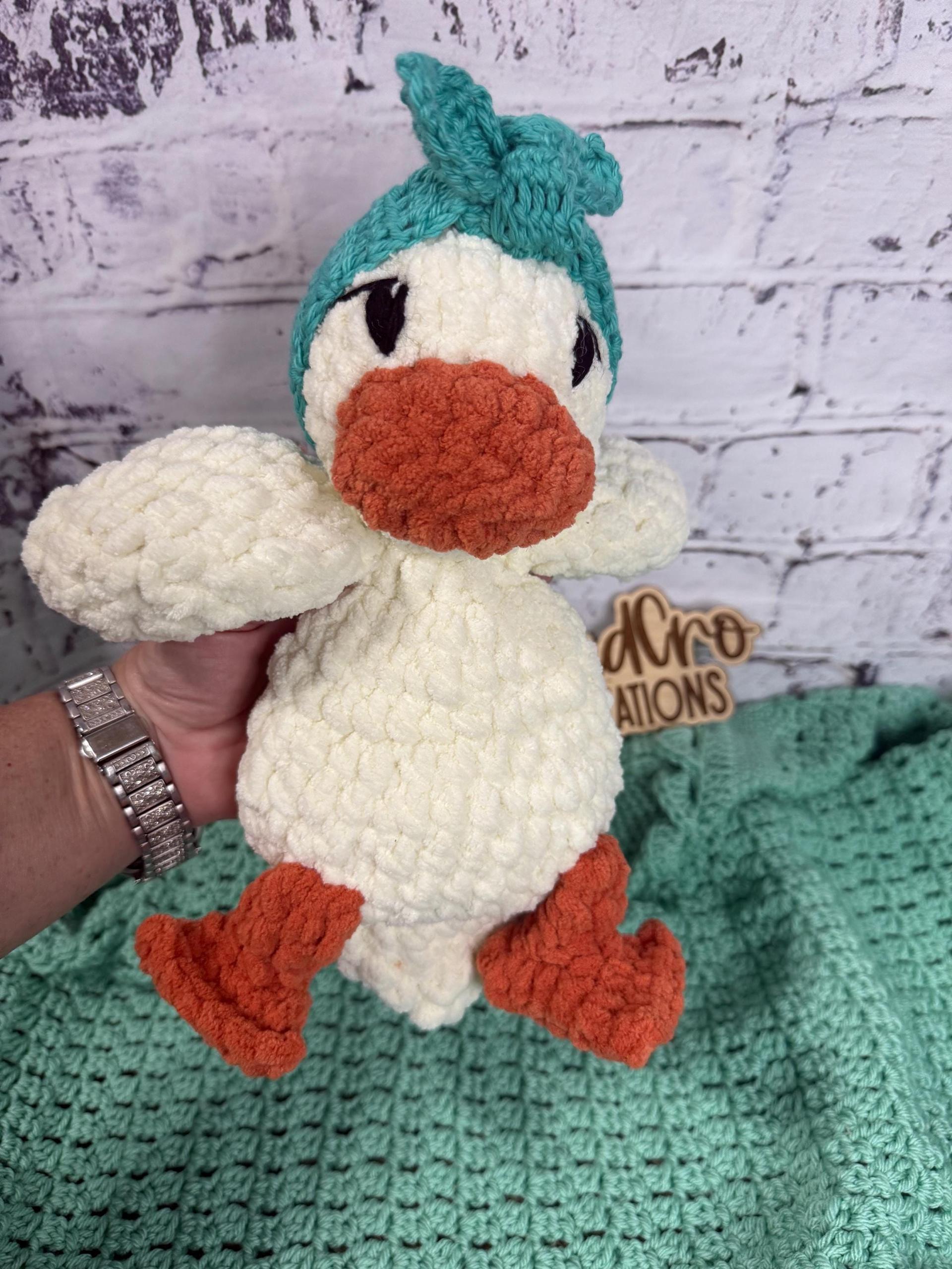 Handmade Amigurumi Duck Plushie • Soft Plush Yarn Stuffed Toy thumbnail 5