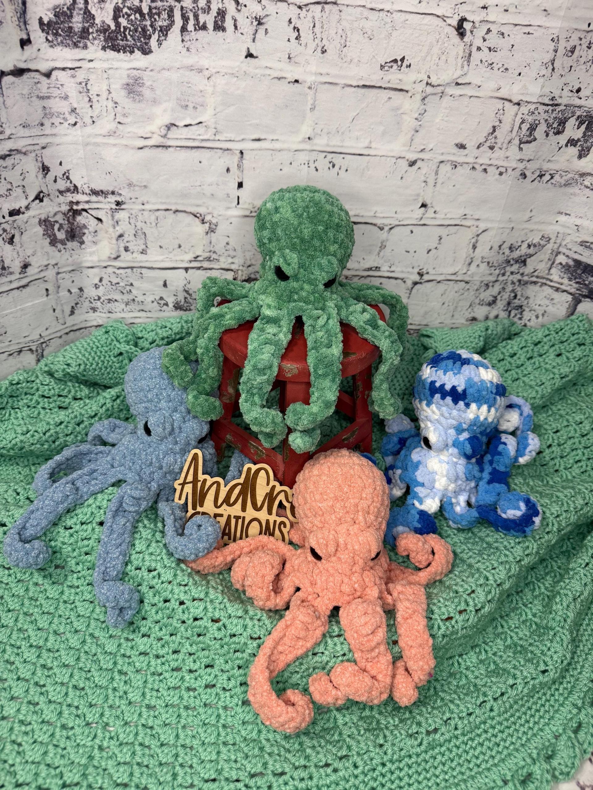 Drift the Octopus | Amigurumi | Crochet | Unique Gifts | Stuffed Animal | Snuggle | Lovey | Ocean Creature | Octopus | Handmade thumbnail 8