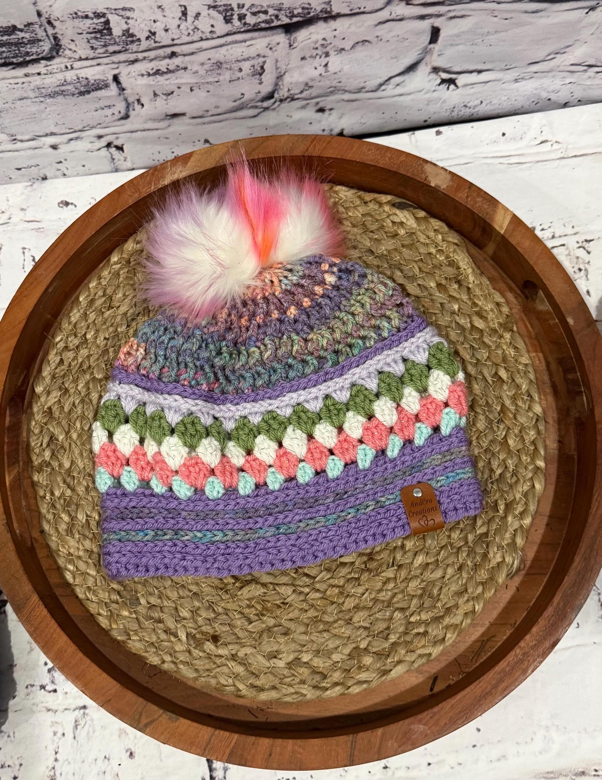 Handmade Crocheted Winter Hat thumbnail 2