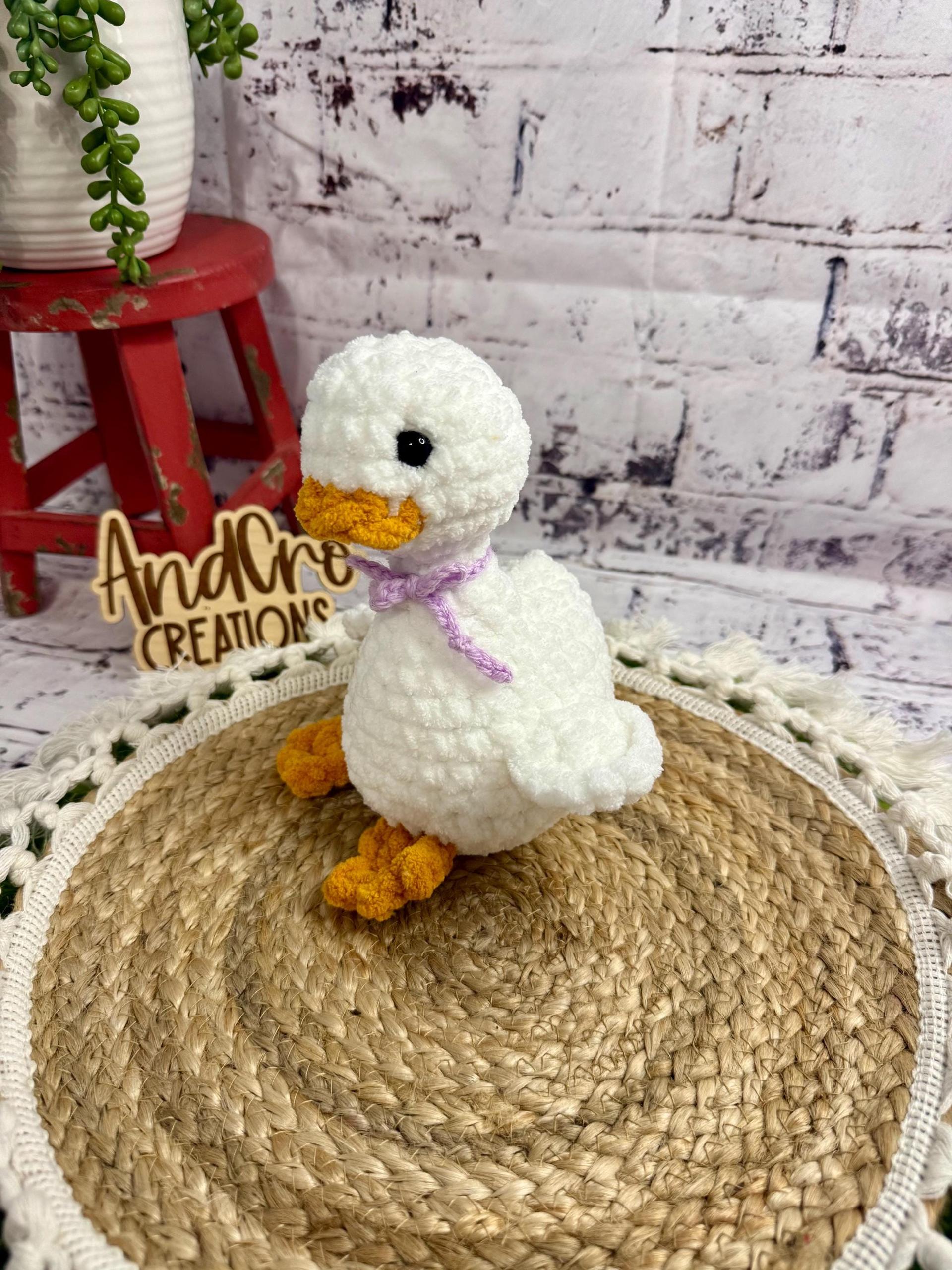 Goose Amigurumi Crochet Plush Toy • Handmade Stuffed Goose Friend thumbnail 2