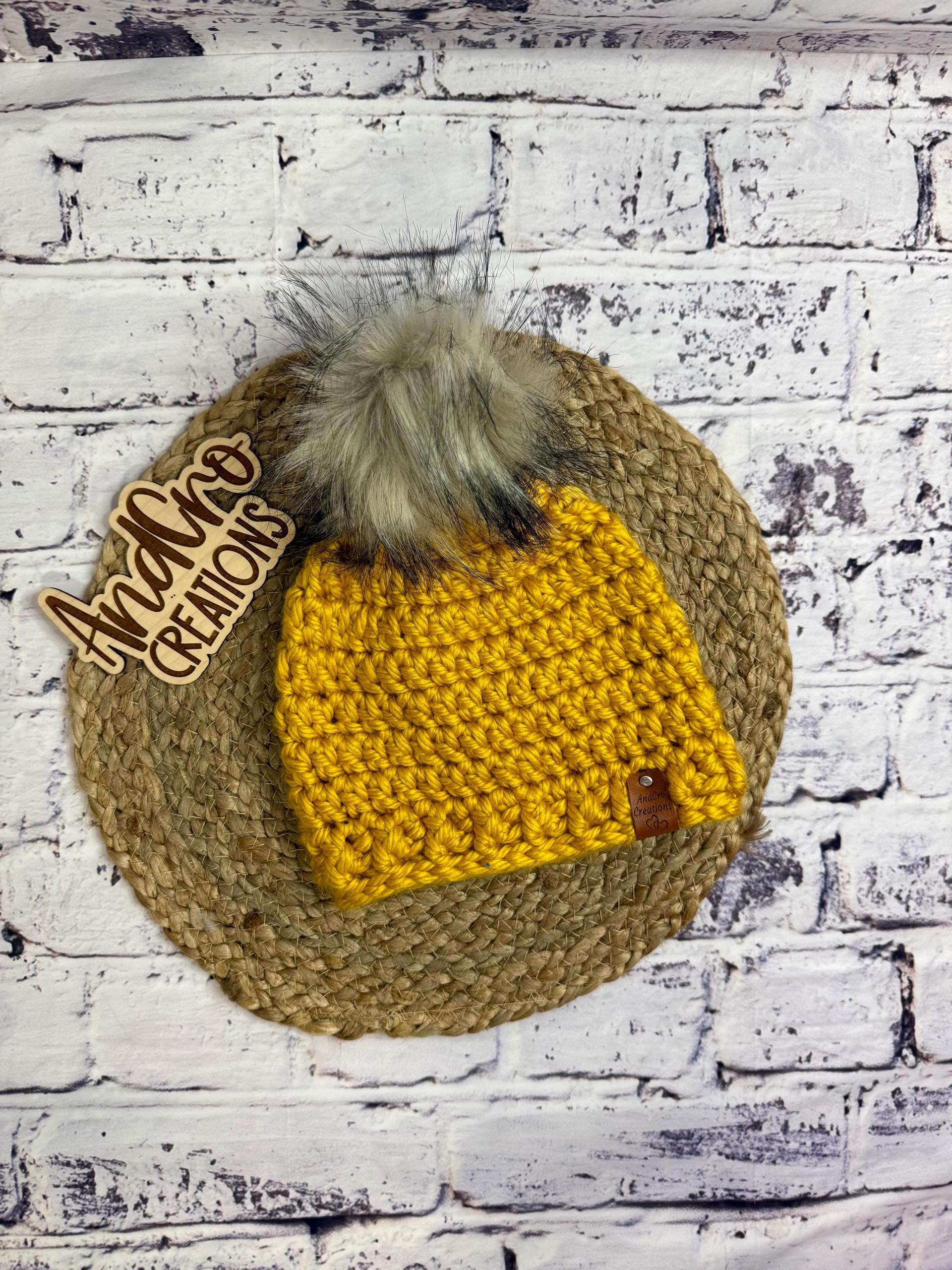 Handmade Crocheted Youth Winter Hat • Beanie • Boggin thumbnail 4