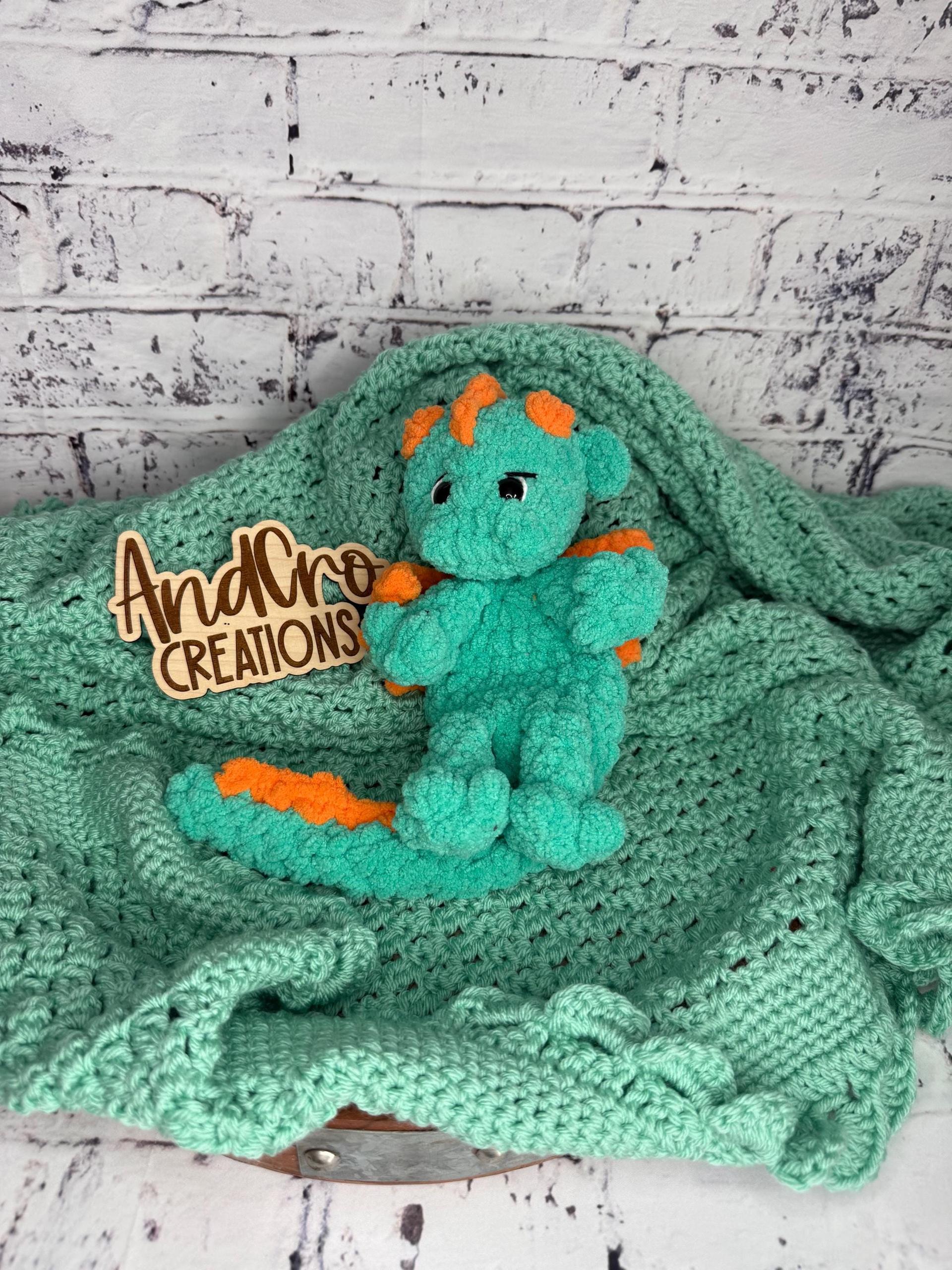 Handmade Crochet Dragon Plushie • Amigurumi Dragon Toy • Fantasy Stuffed Animal Gift