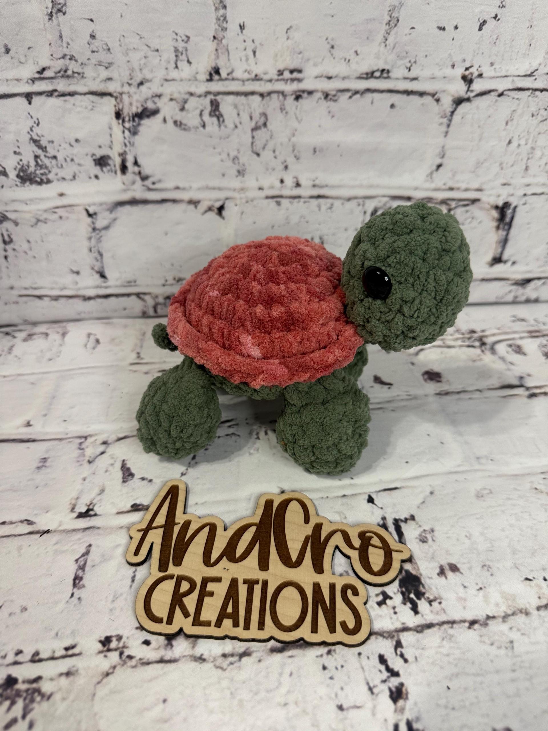 Chubby Turtle Crochet Plush Toy • Handmade Stuffed Turtle Friend thumbnail 8