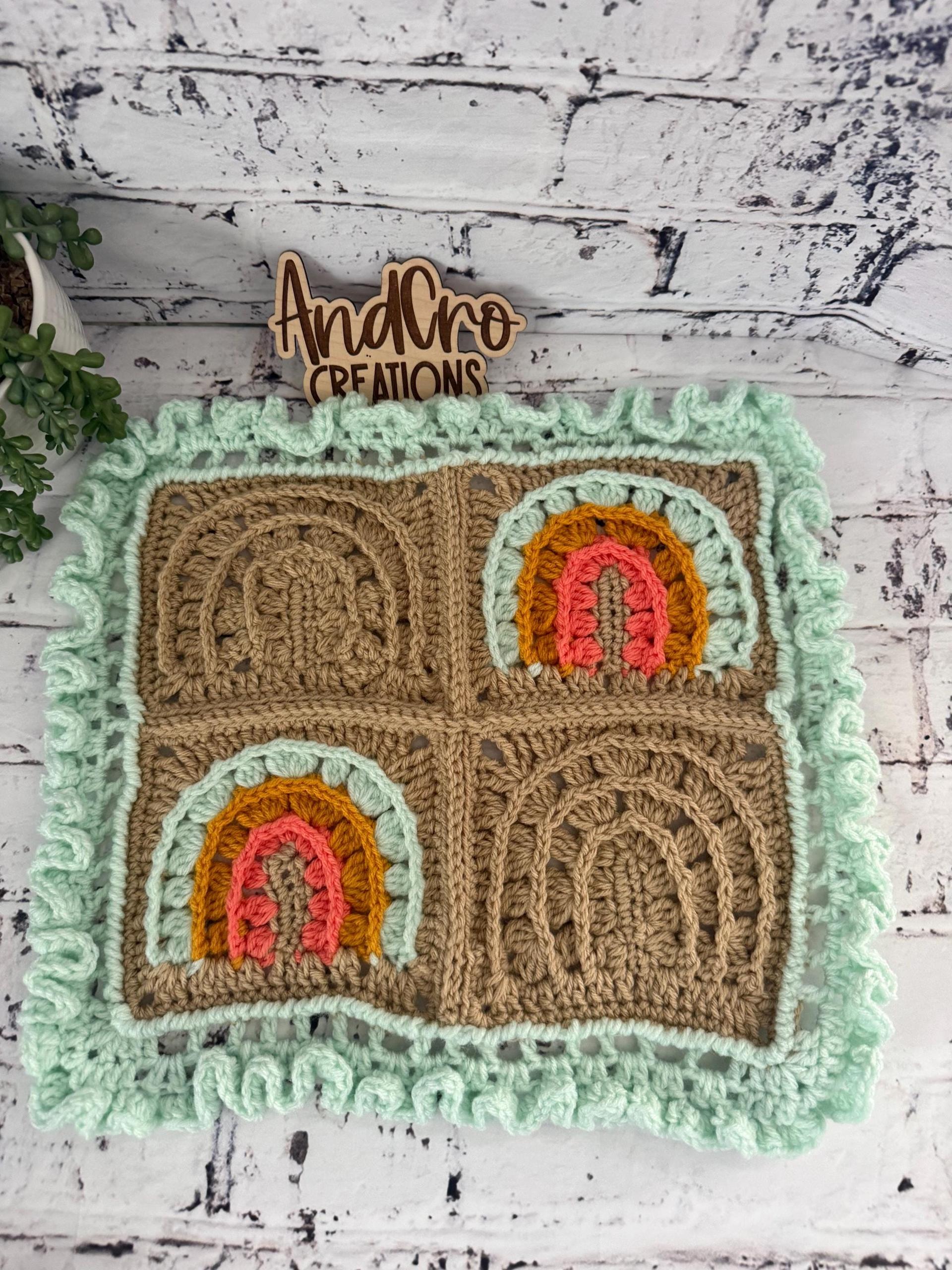 Crochet Lovey Rainbow Blanket