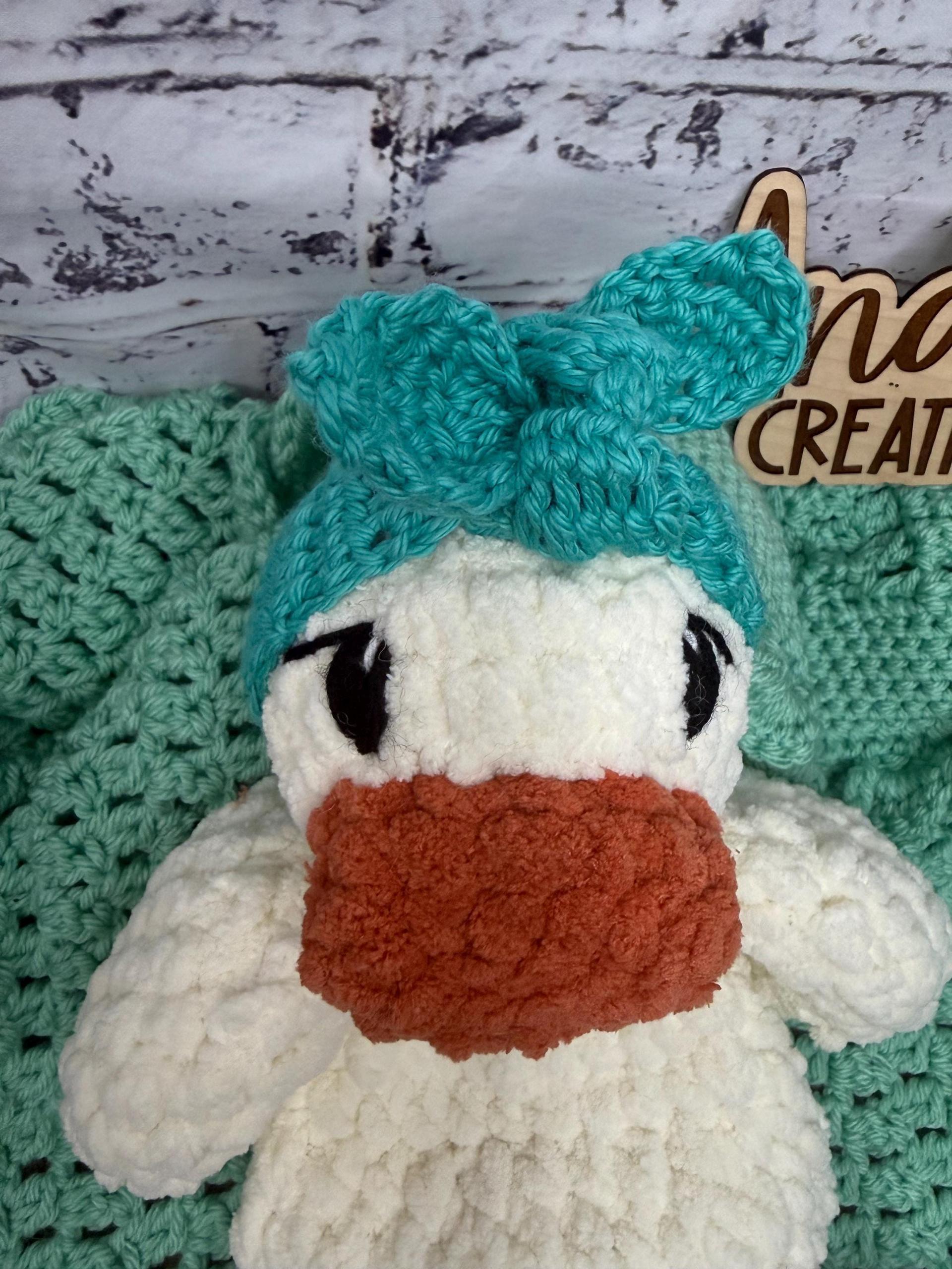 Handmade Amigurumi Duck Plushie • Soft Plush Yarn Stuffed Toy thumbnail 2