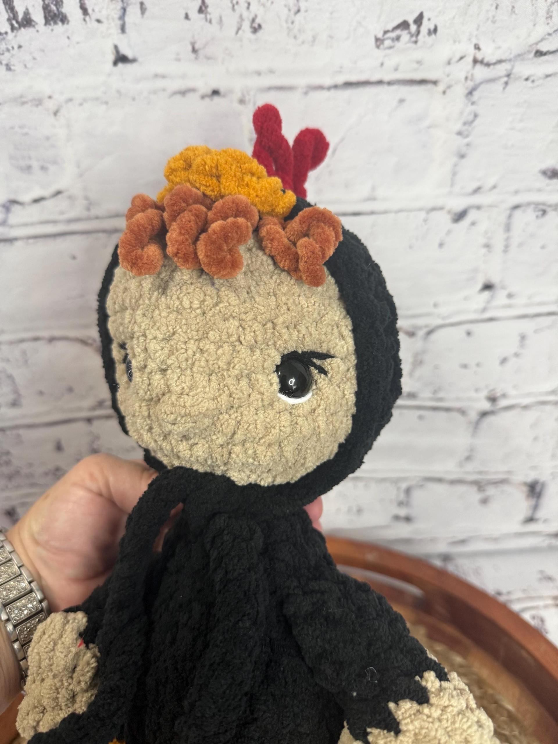 Handmade Crochet Chicken Plushie • Soft Plush Stuffed Animal Toy thumbnail 3