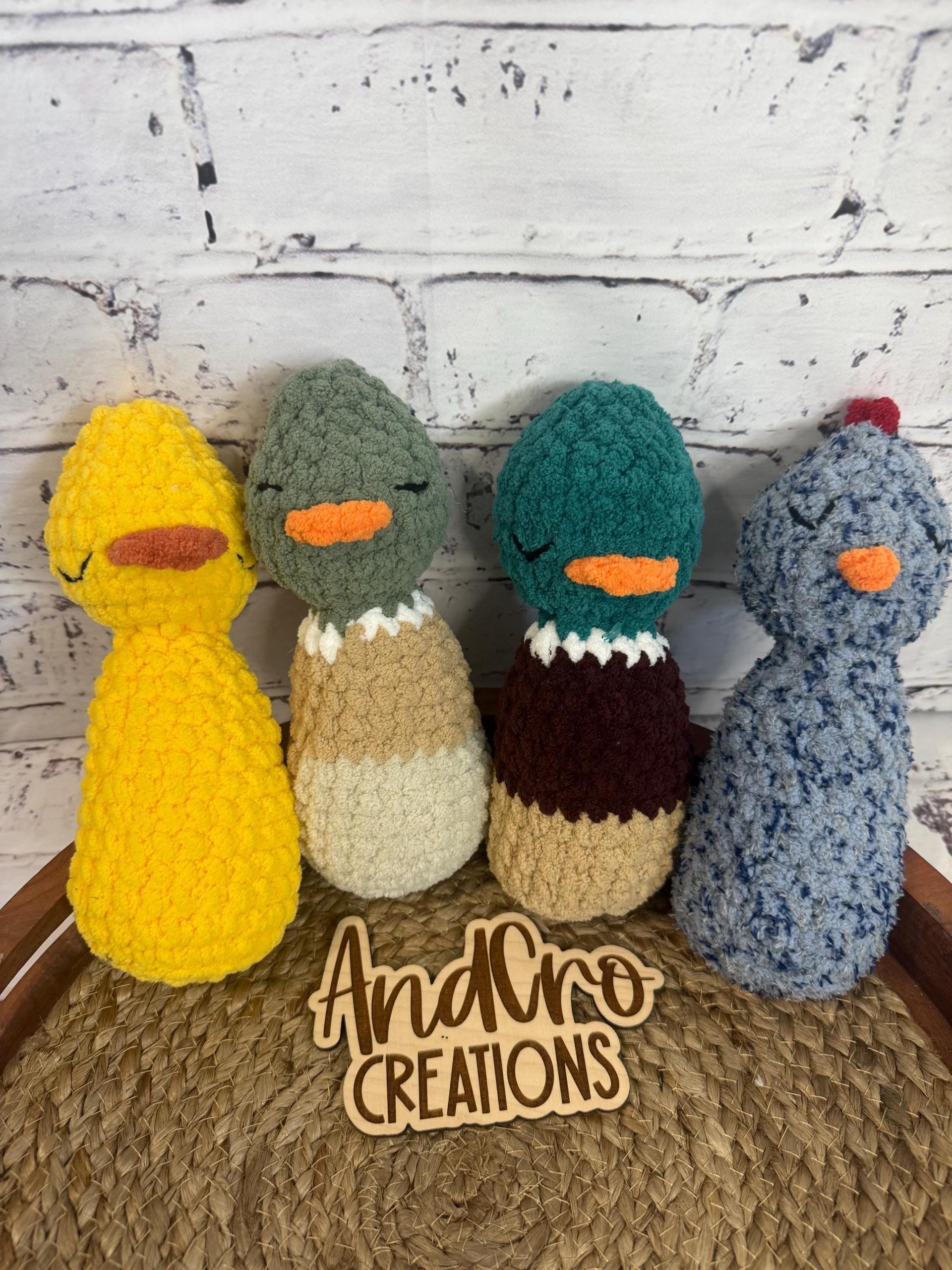 Rattle Chubby Peg Shaped Crochet Plush Toy • Handmade Stuffed Animal Friend thumbnail 7