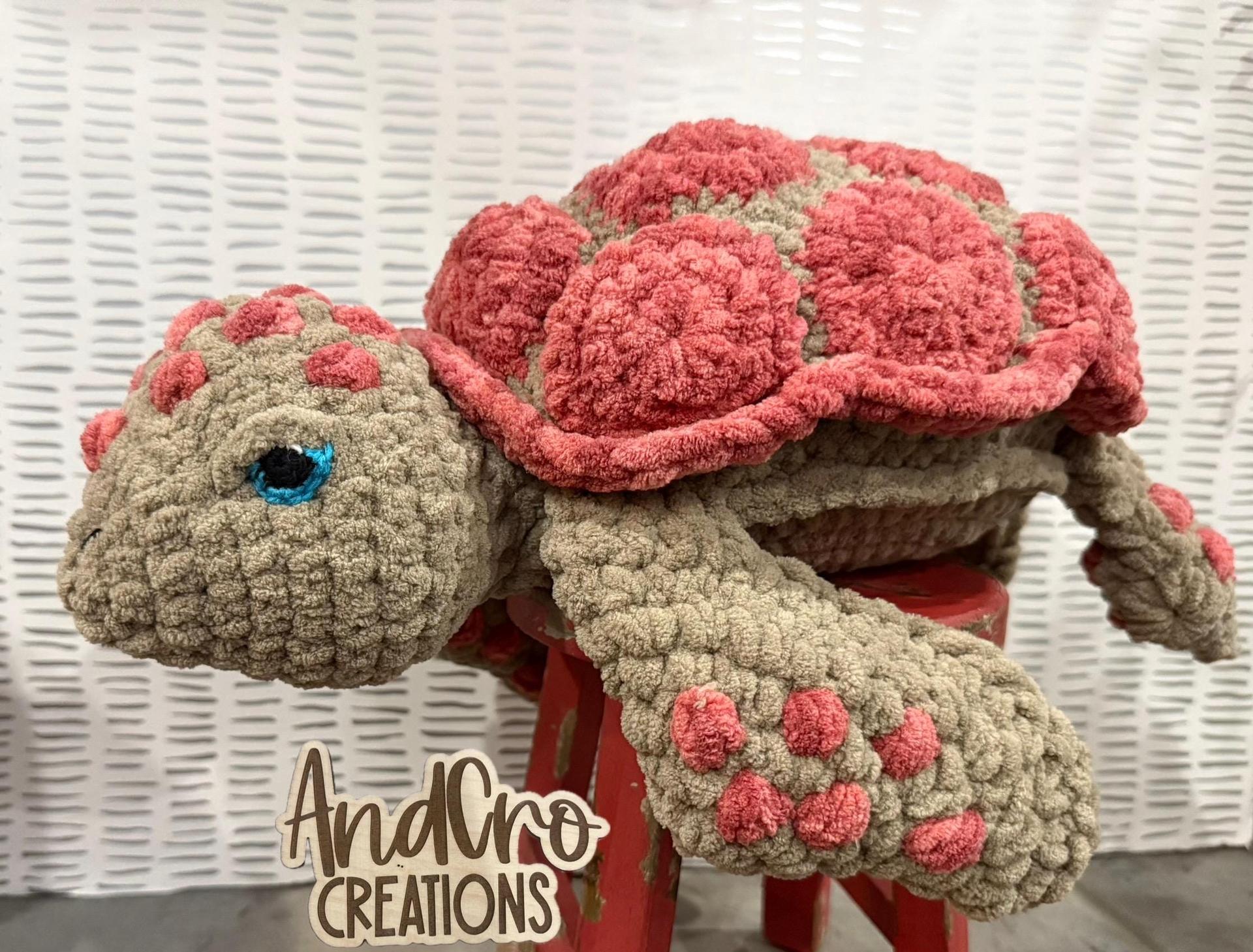Crochet Turtle Plush | Oversized Amigurumi Stuffed Animal