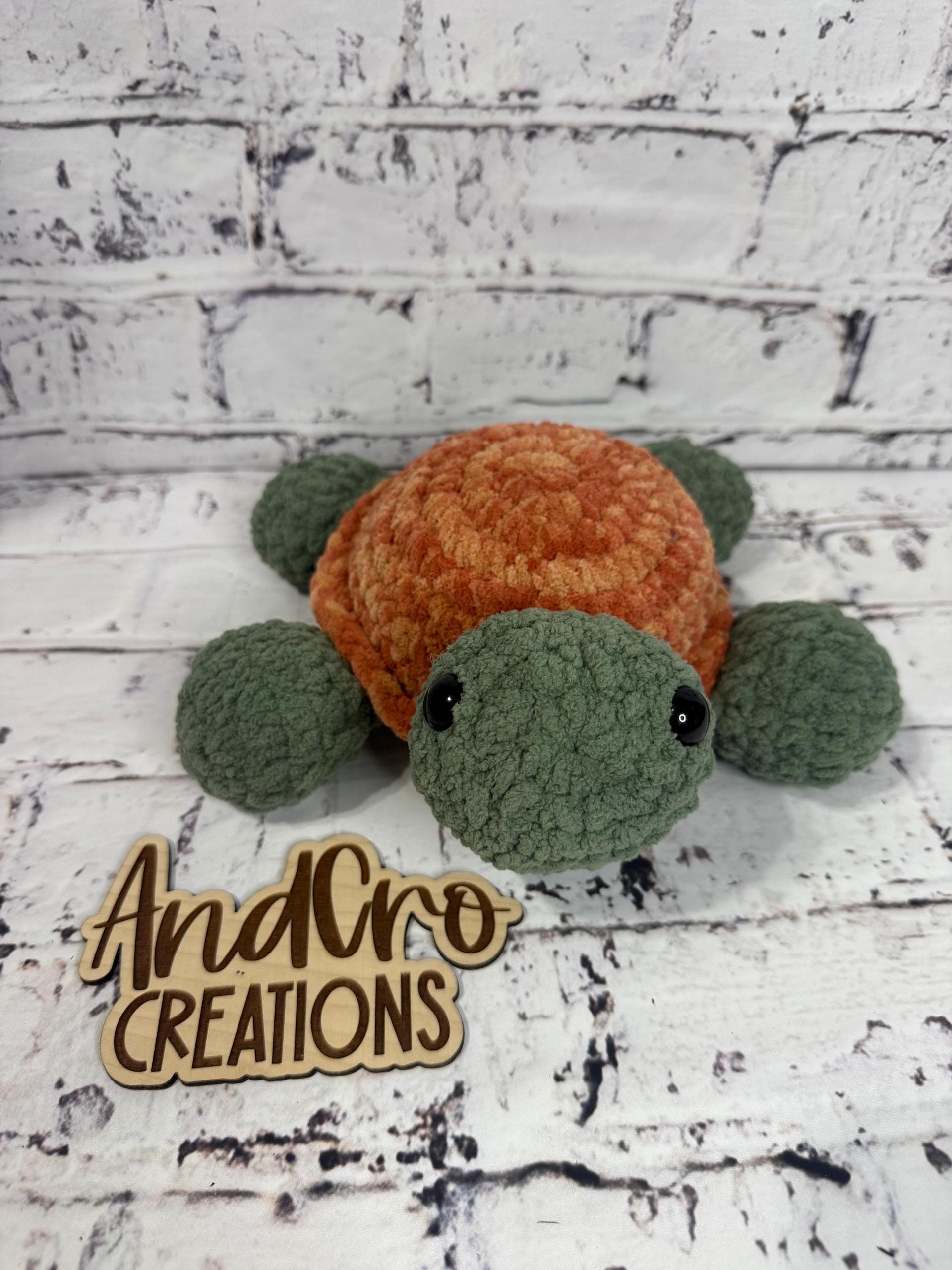 Chubby Turtle Crochet Plush Toy • Handmade Stuffed Turtle Friend thumbnail 6