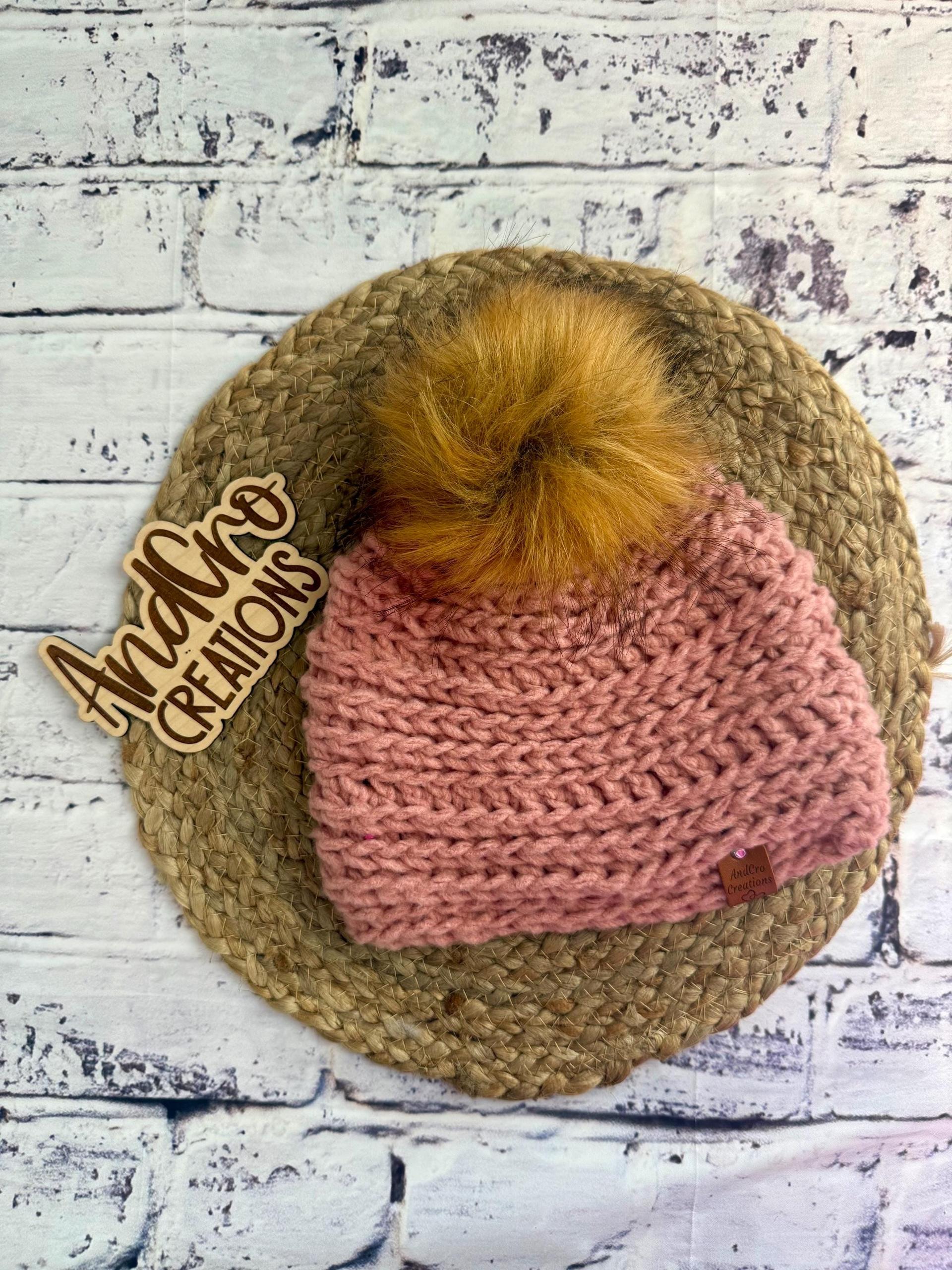 Handmade Adult Crocheted Winter Hat • Beanie • Boggin thumbnail 4