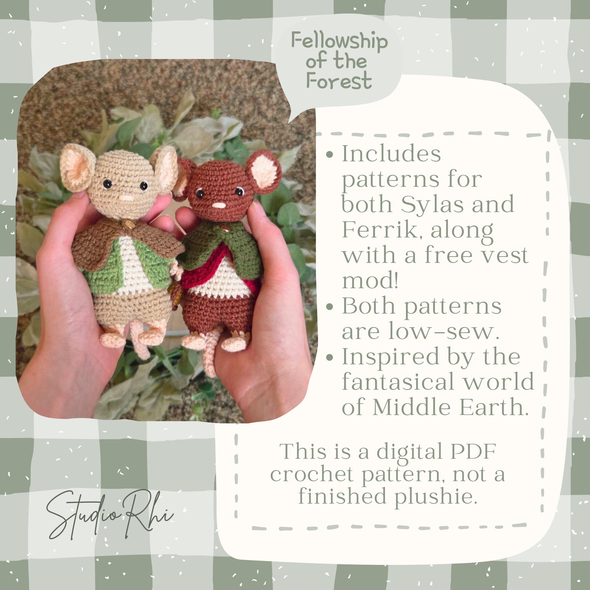 Field Mouse Bundle | Sylas & Ferick | Fellowship of the Forest | Digital PDF Crochet Pattern thumbnail 3