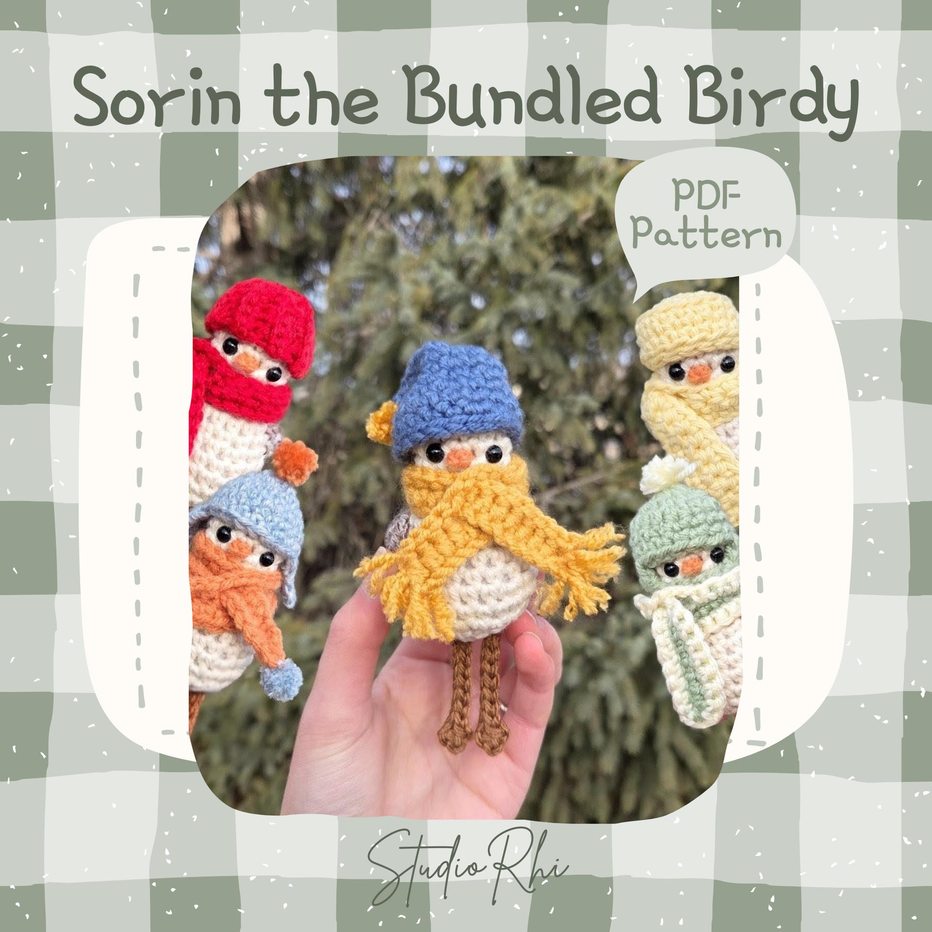 Sorin the Bundled Birdy | Crochet Pattern | Customizable (Digital PDF)