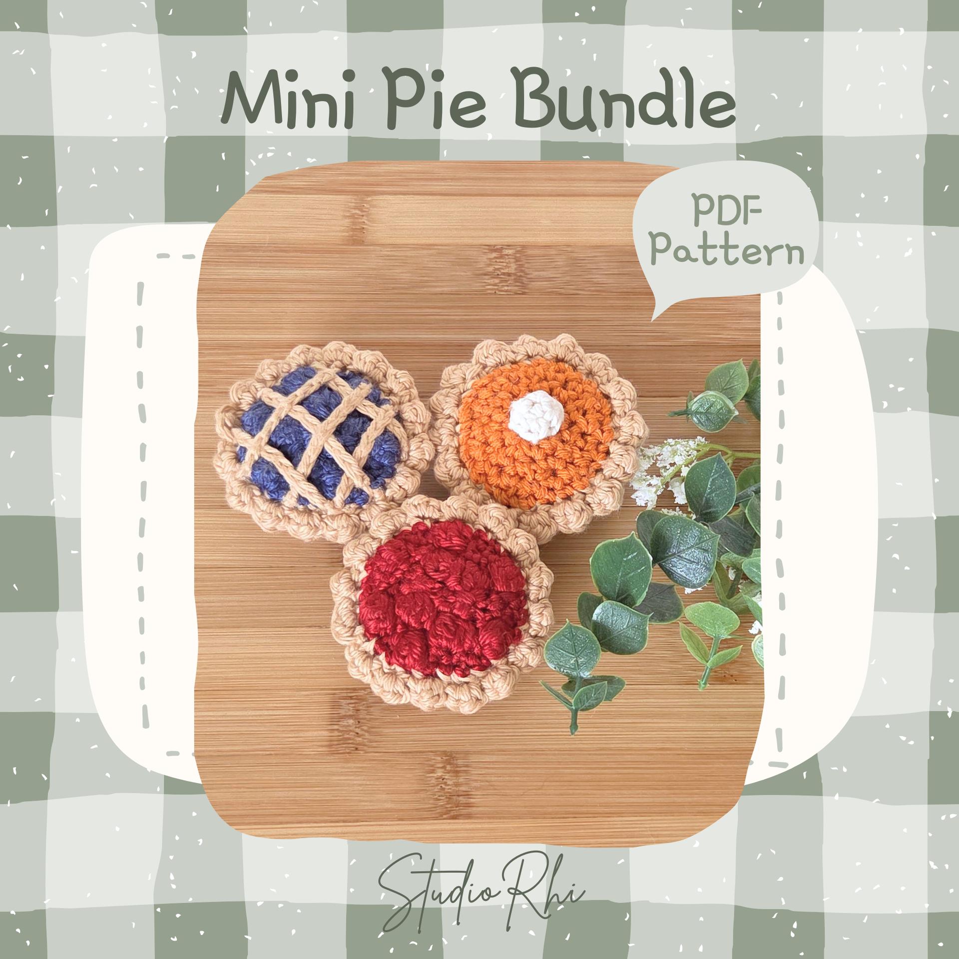 Mini Pie Crochet Pattern Bundle | Beginner Friendly (Digital PDF)