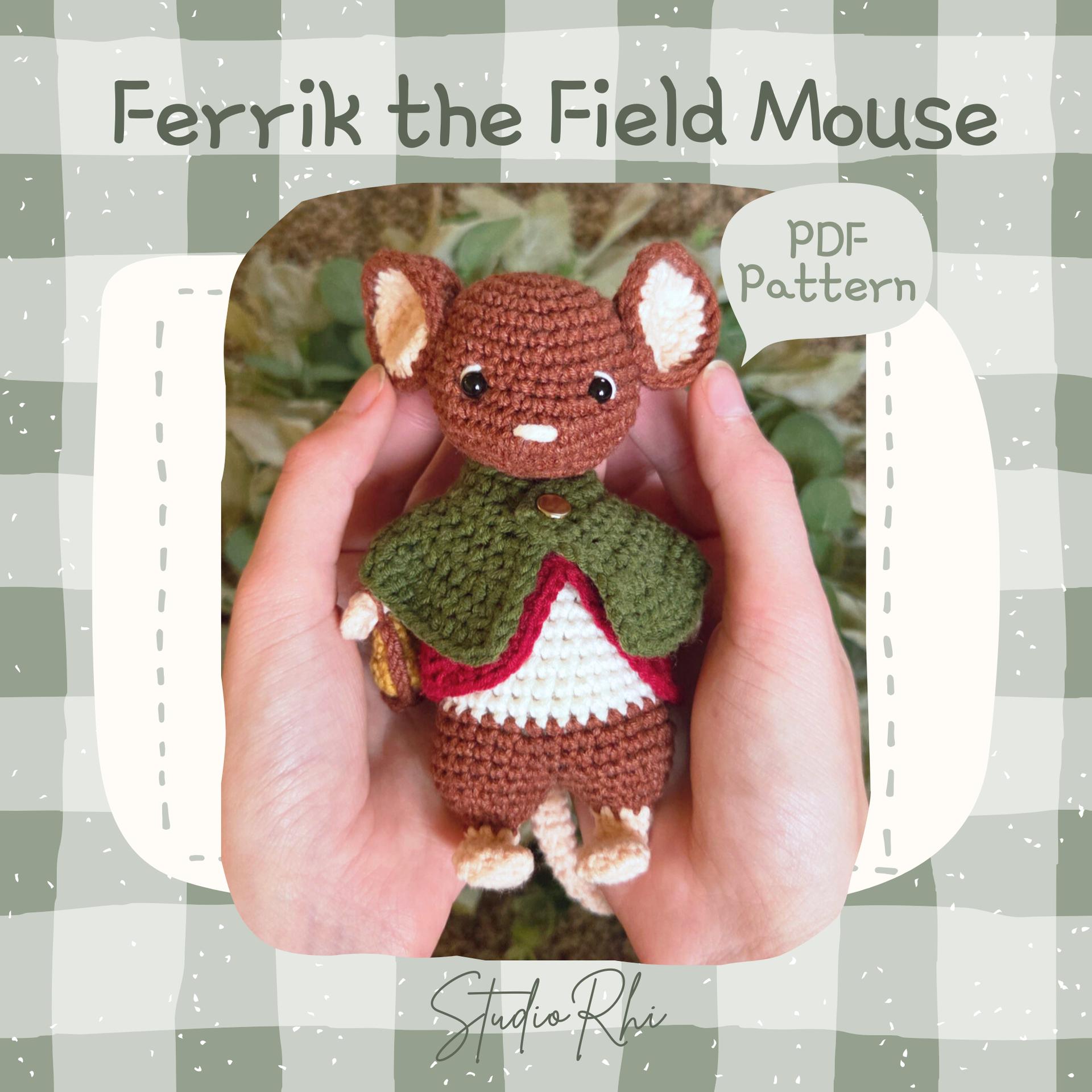 Ferik the Field Mouse | Fellowship of the Forest | Digital PDF Crochet Pattern