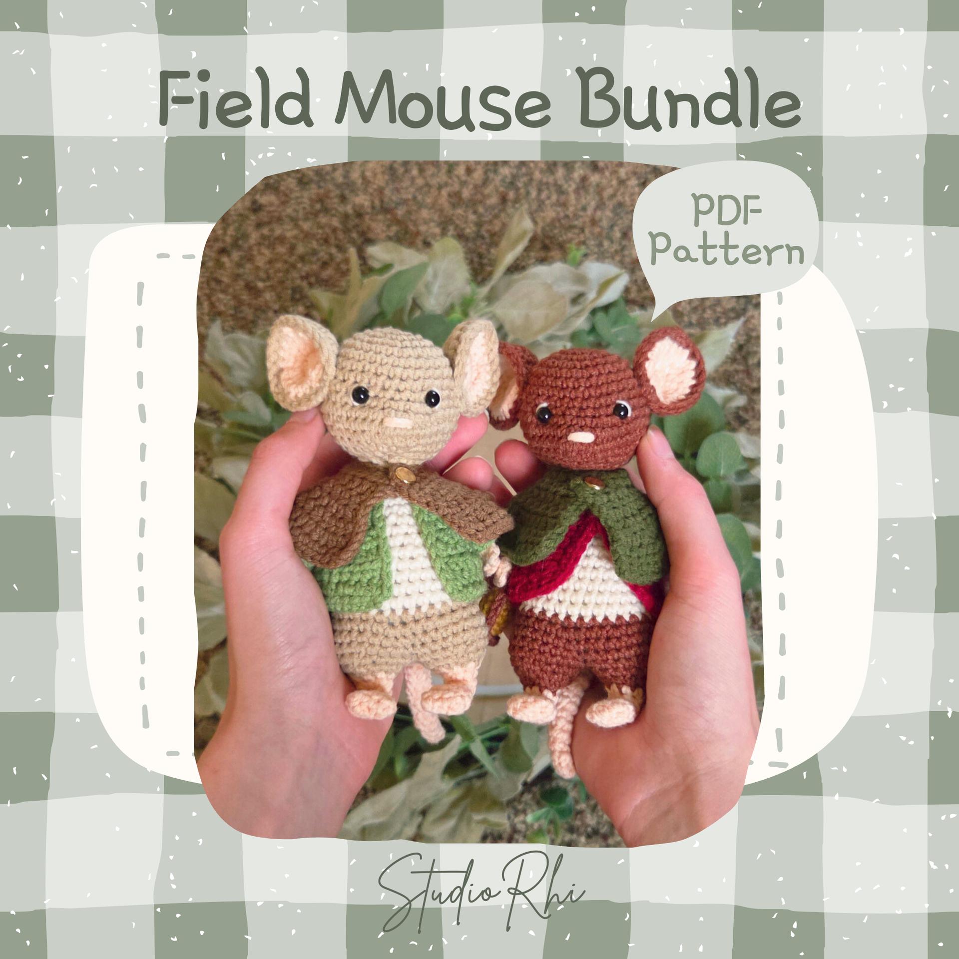 Field Mouse Bundle | Sylas & Ferick | Fellowship of the Forest | Digital PDF Crochet Pattern