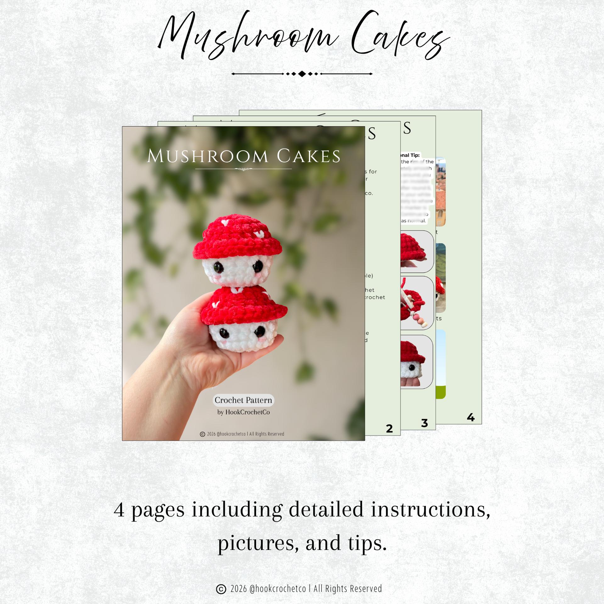 Mushroom Cakes Crochet Pattern thumbnail 2