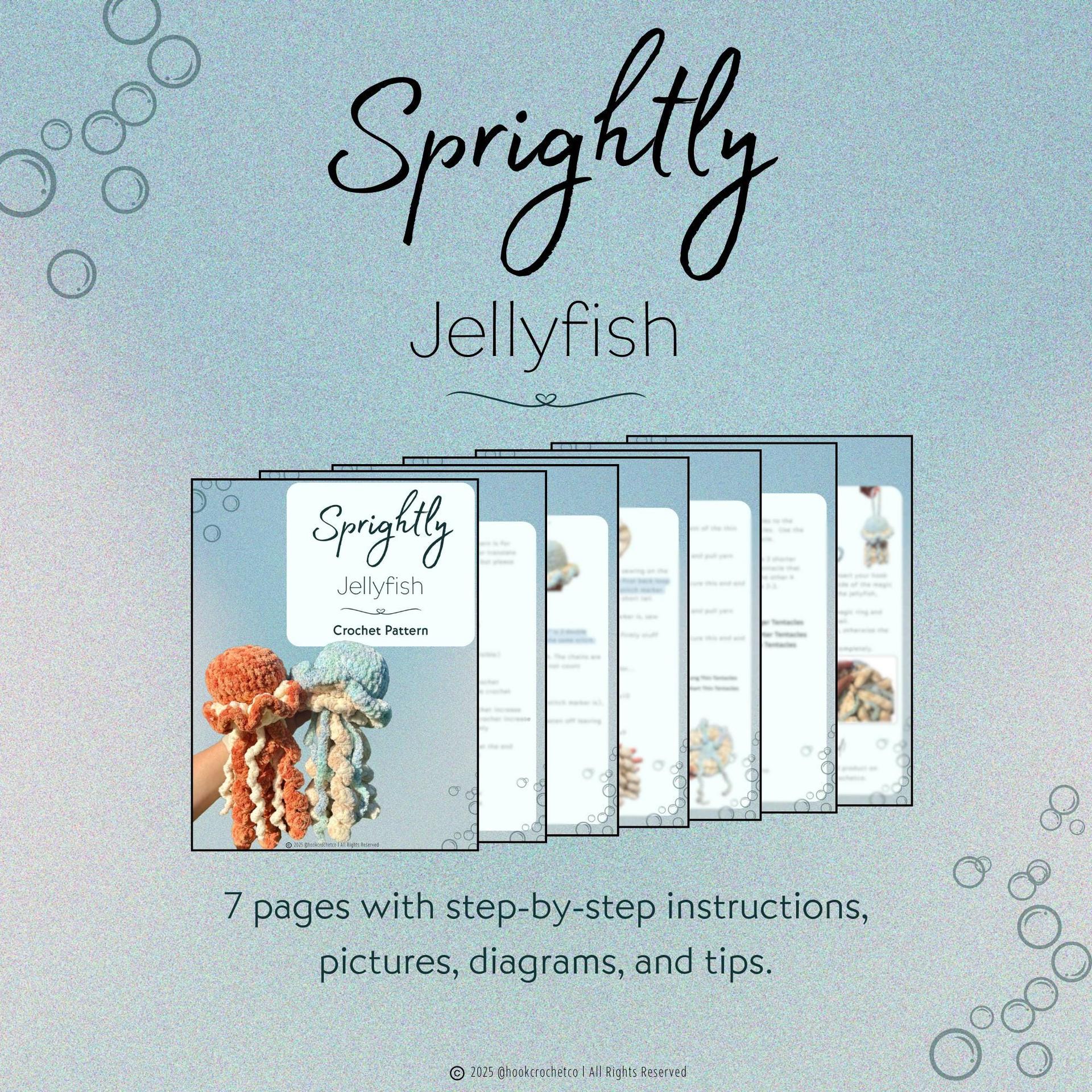 Whimsical & Sprightly Jellyfish Crochet Pattern Bundle thumbnail 4