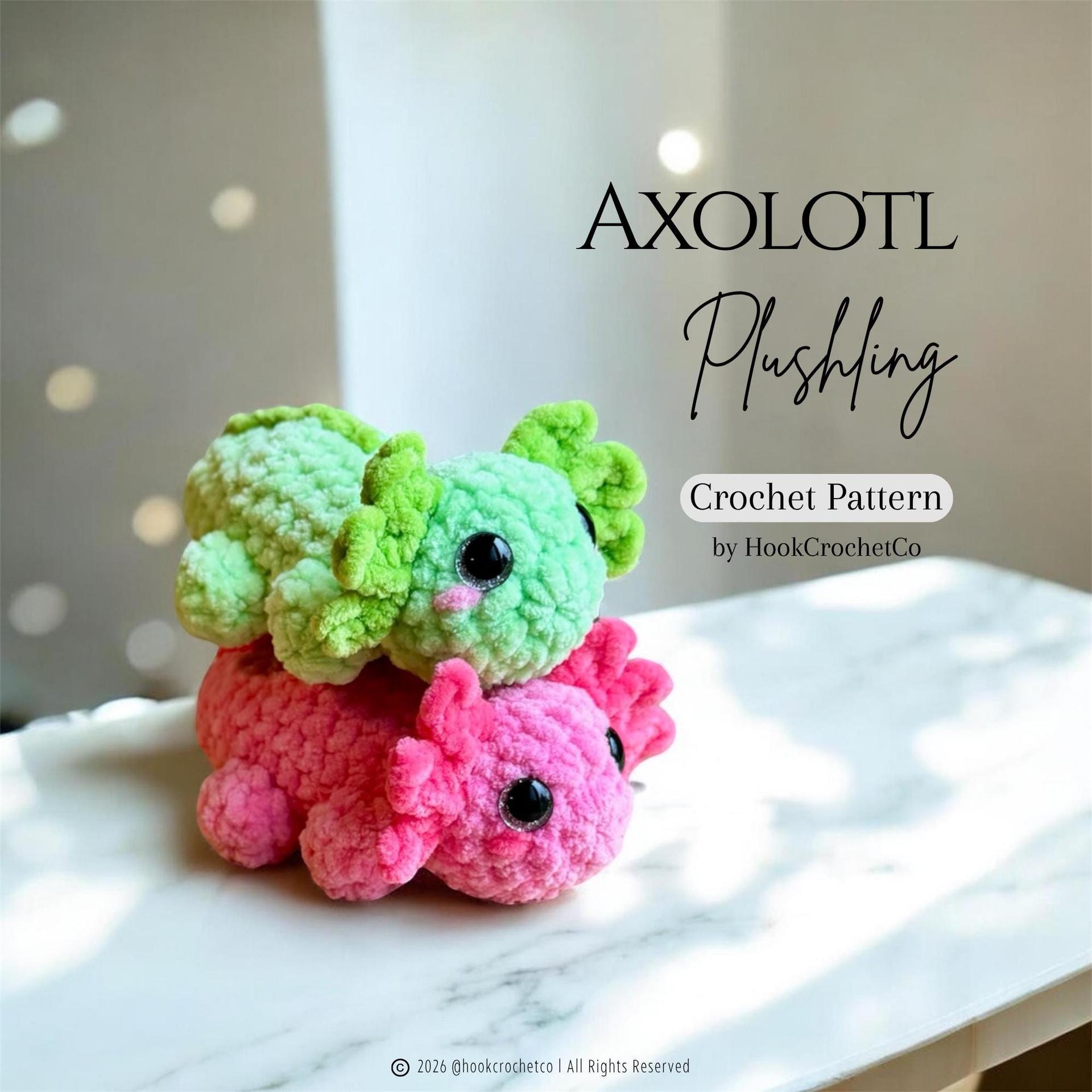 Axolotl Plushling Crochet Pattern