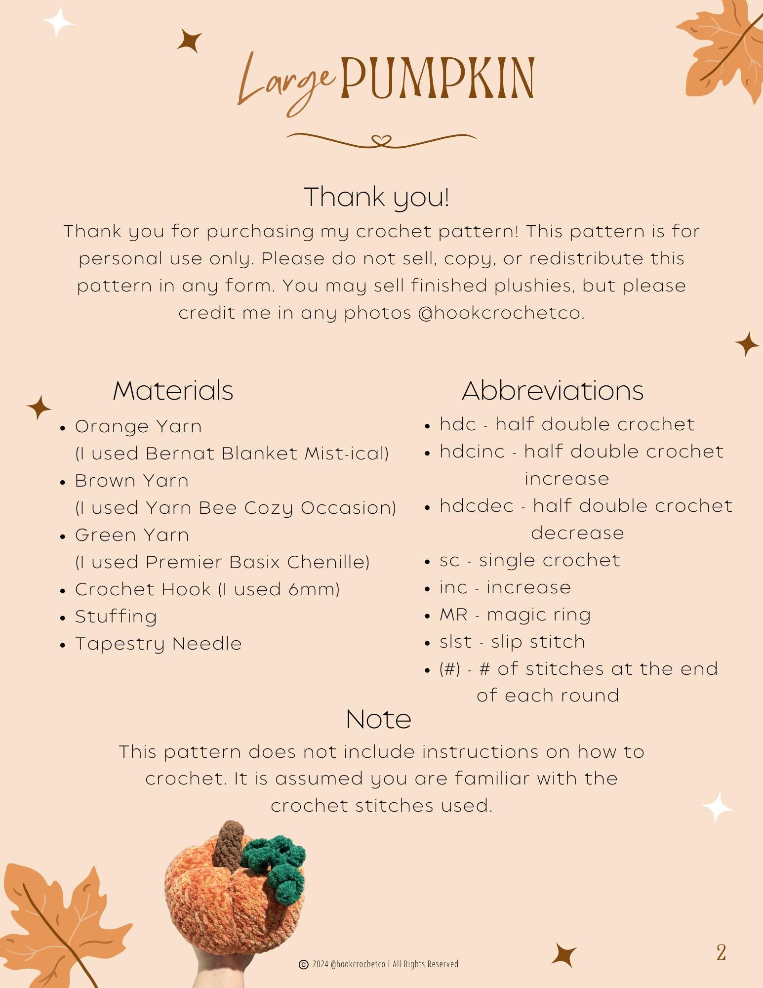 Pumpkin Crochet Pattern thumbnail 2