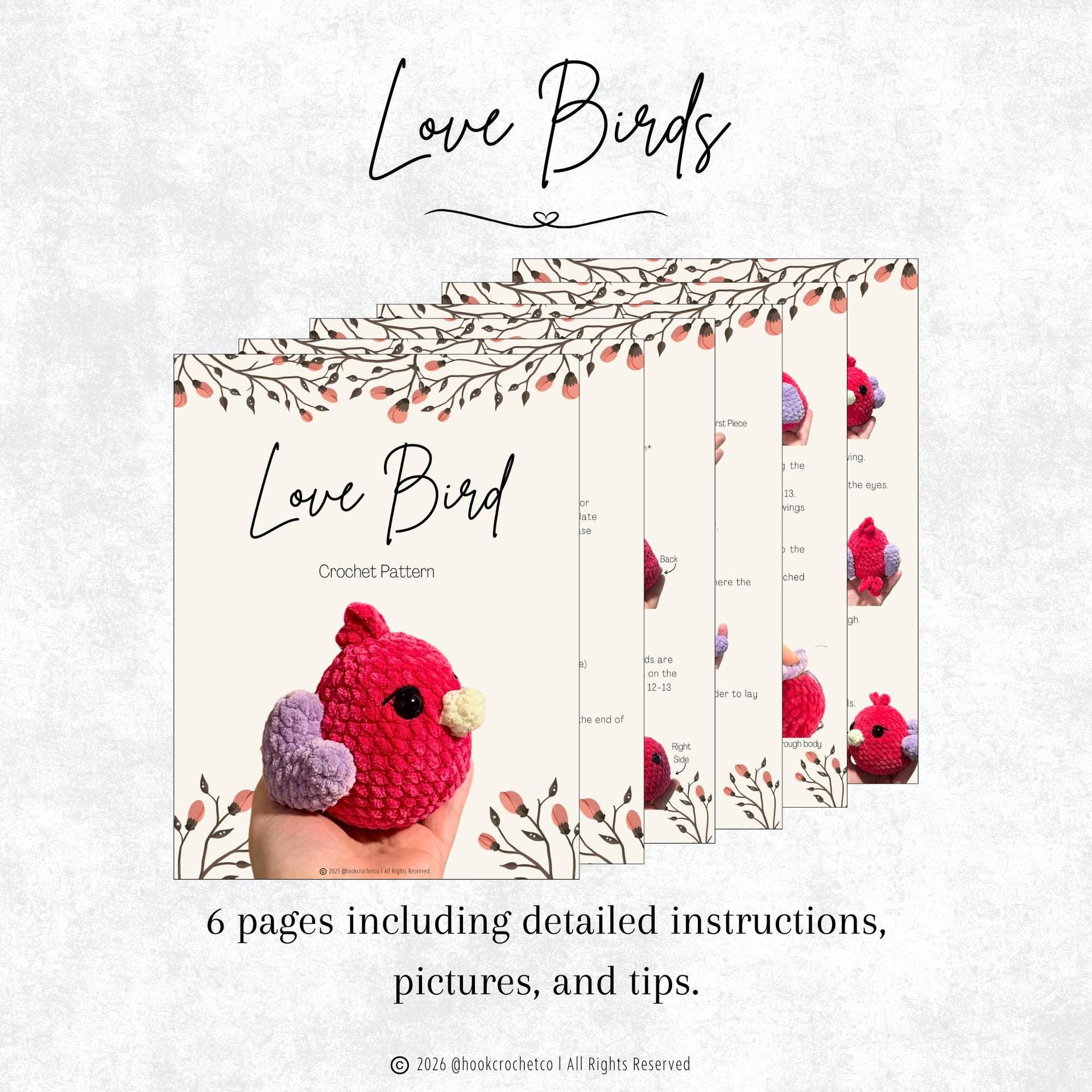 Love Birds Bundle Crochet Pattern thumbnail 2