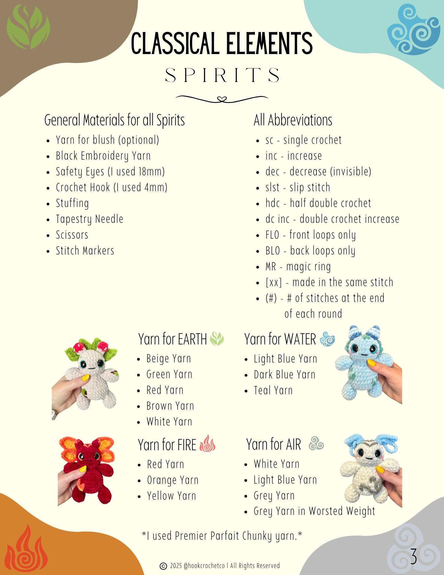 Classical Elements Spirits Crochet Pattern Bundle thumbnail 2