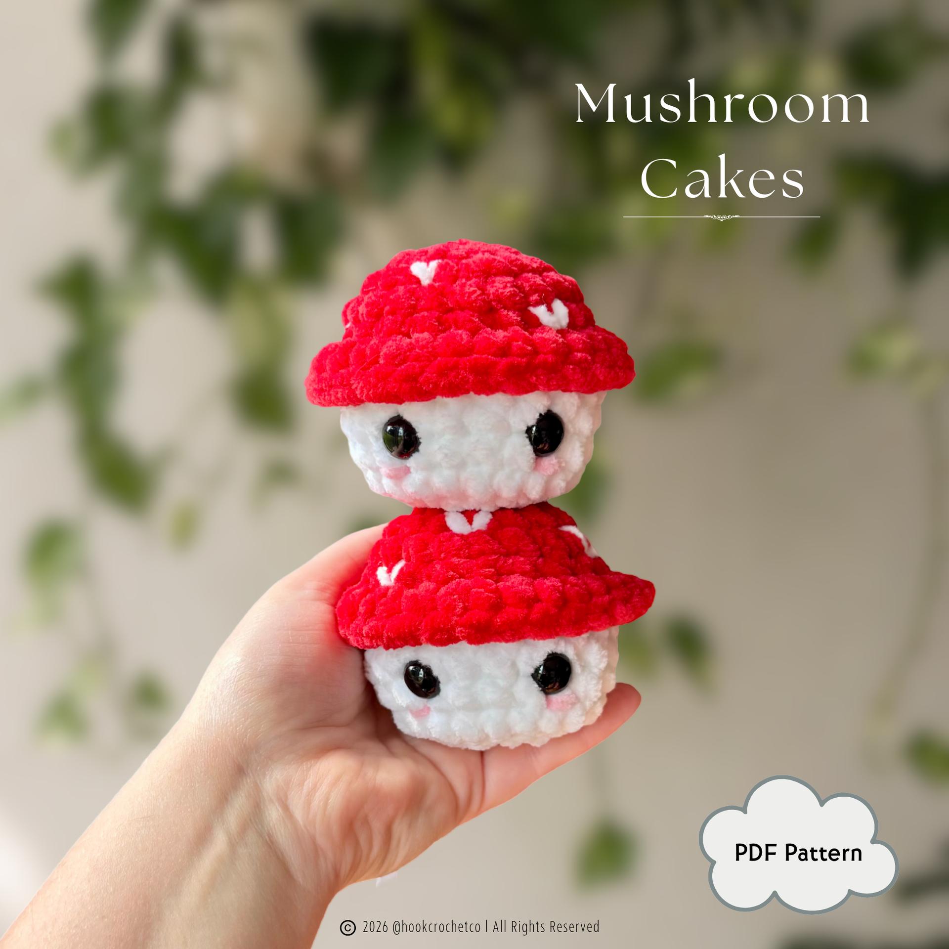 Mushroom Cakes Crochet Pattern