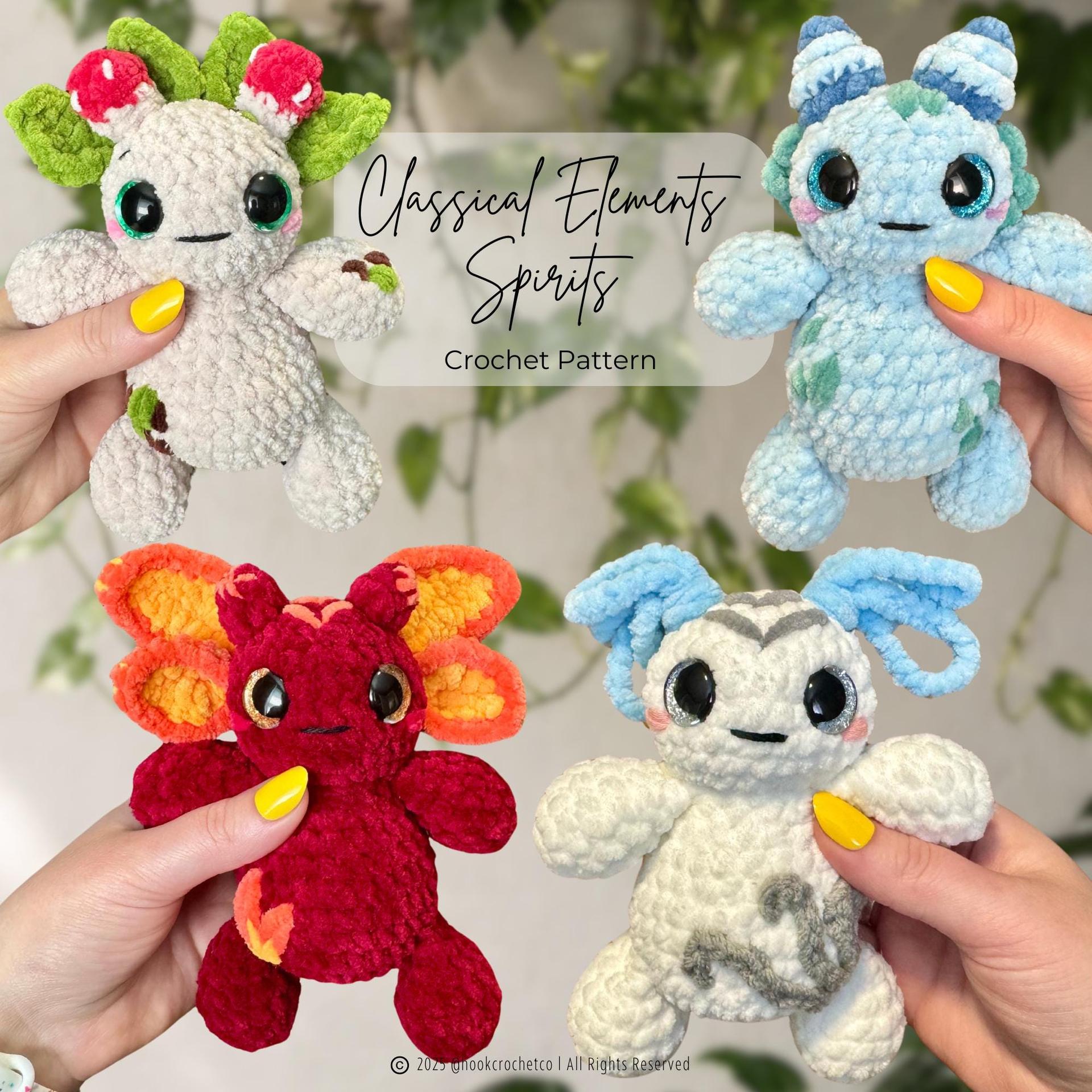 Classical Elements Spirits Crochet Pattern Bundle
