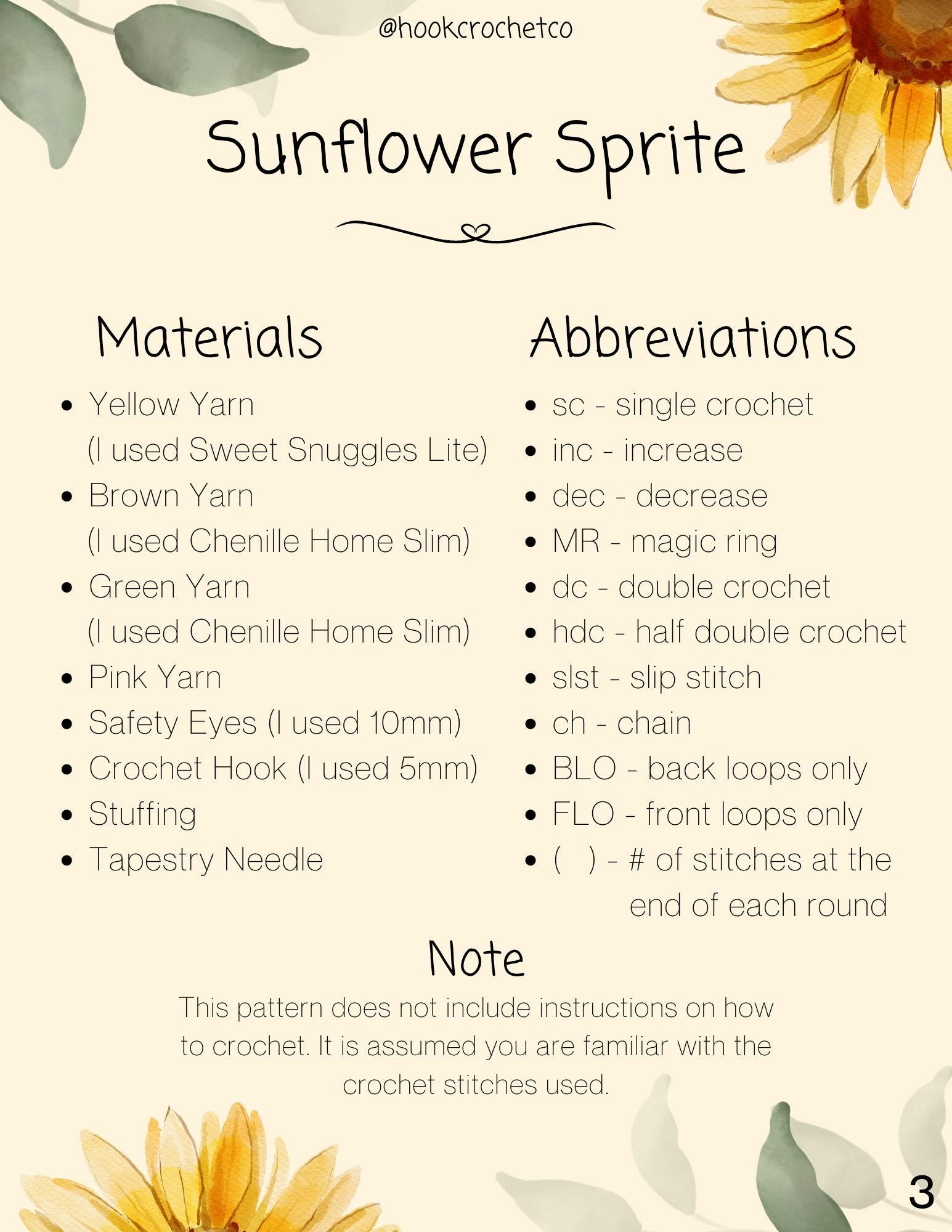 Sunflower Sprite Crochet Pattern thumbnail 3