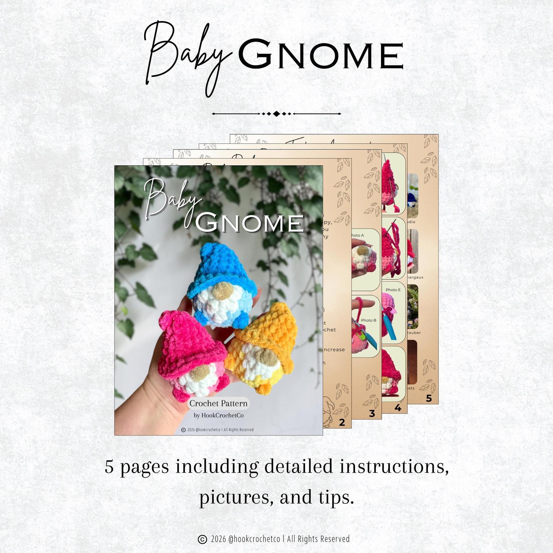 Baby Gnome Crochet Pattern thumbnail 2