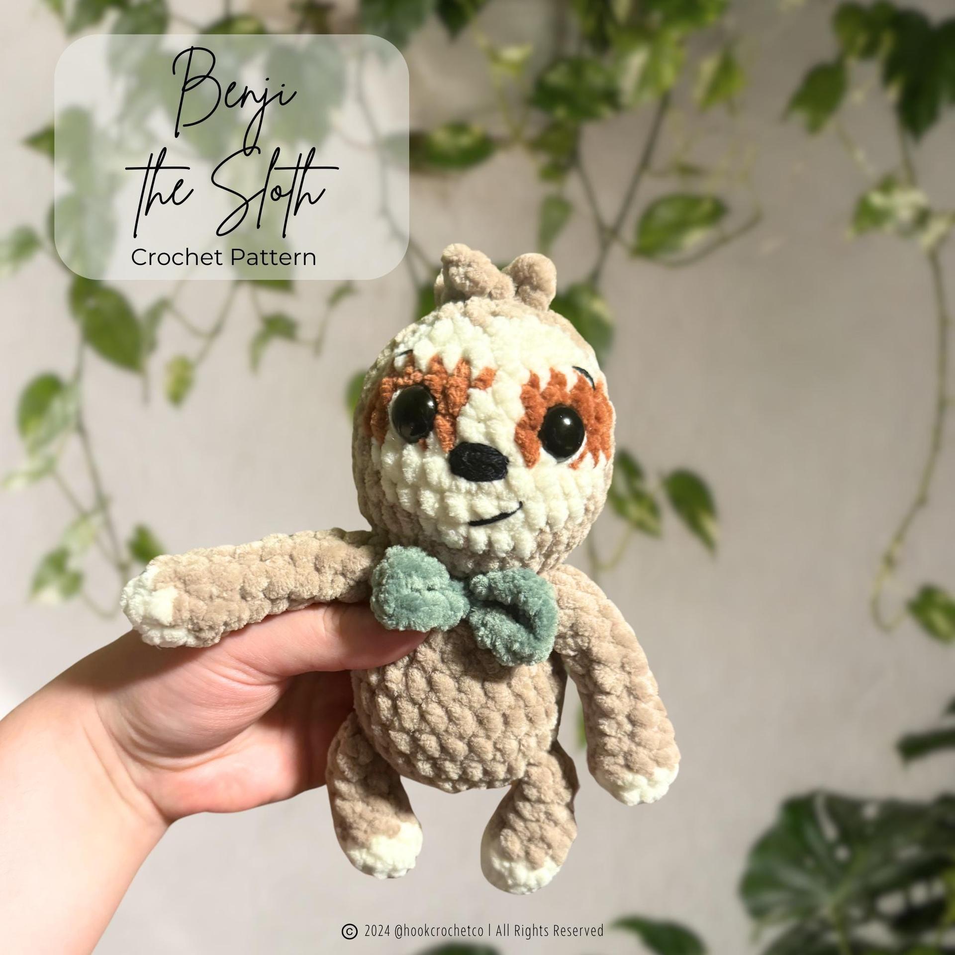 Benji the Sloth Crochet Pattern