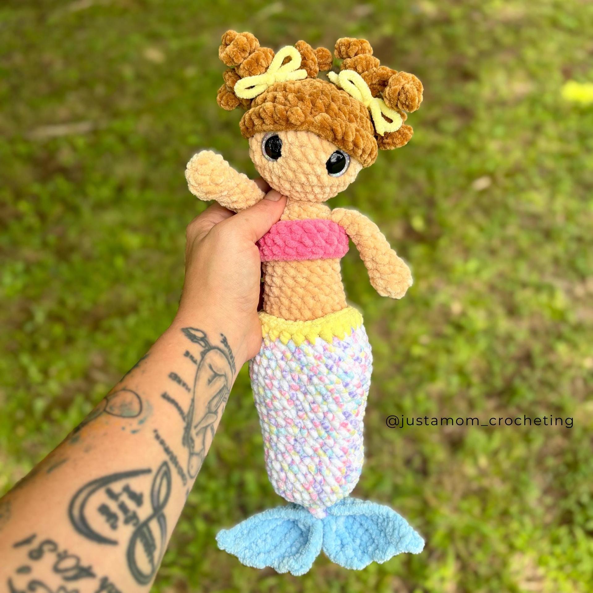 Mermaid Crochet Pattern PDF - Dress Up, Ocean, Fantasy, Amigurumi, Toys, Plush thumbnail 4