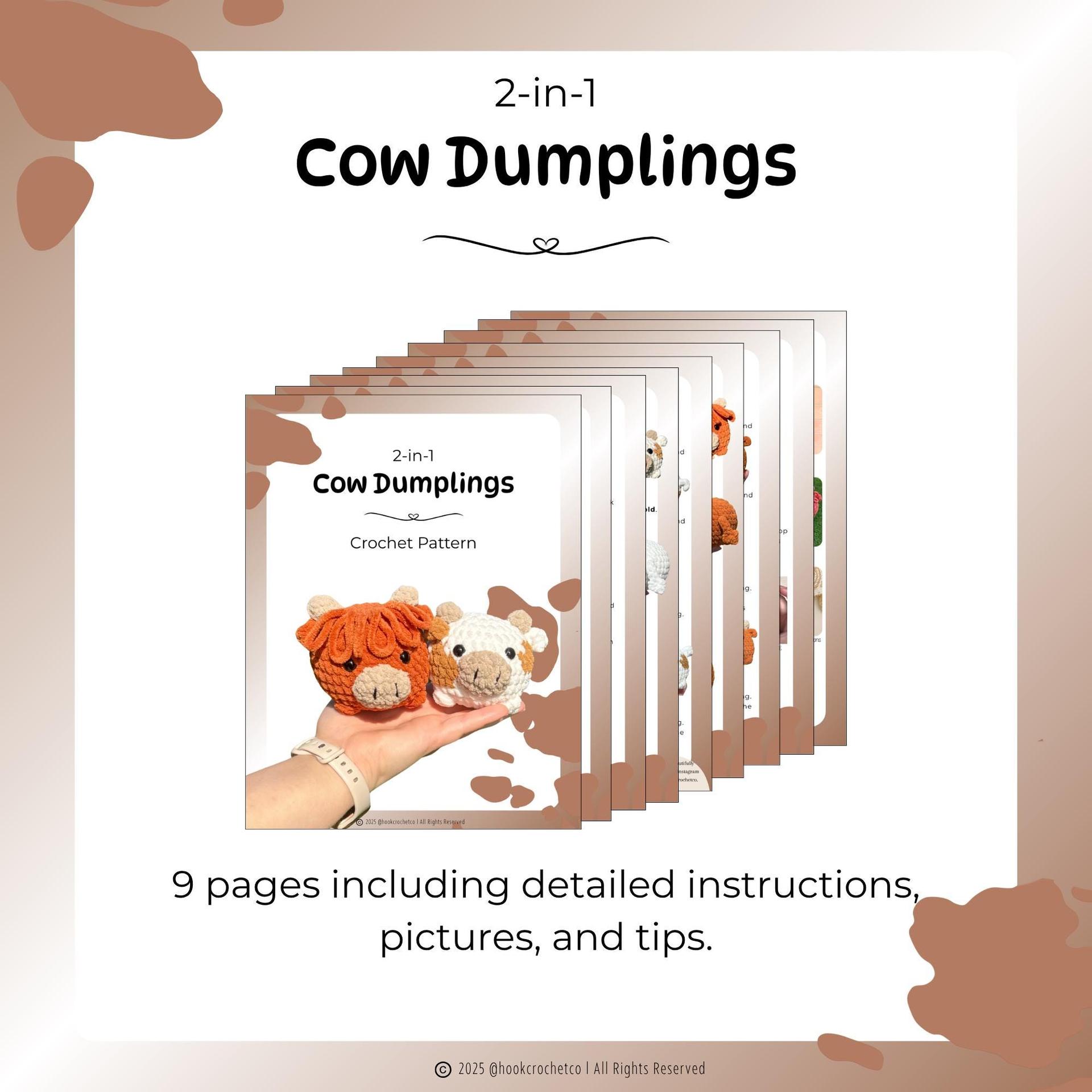 Cow Dumplings Crochet Pattern thumbnail 2