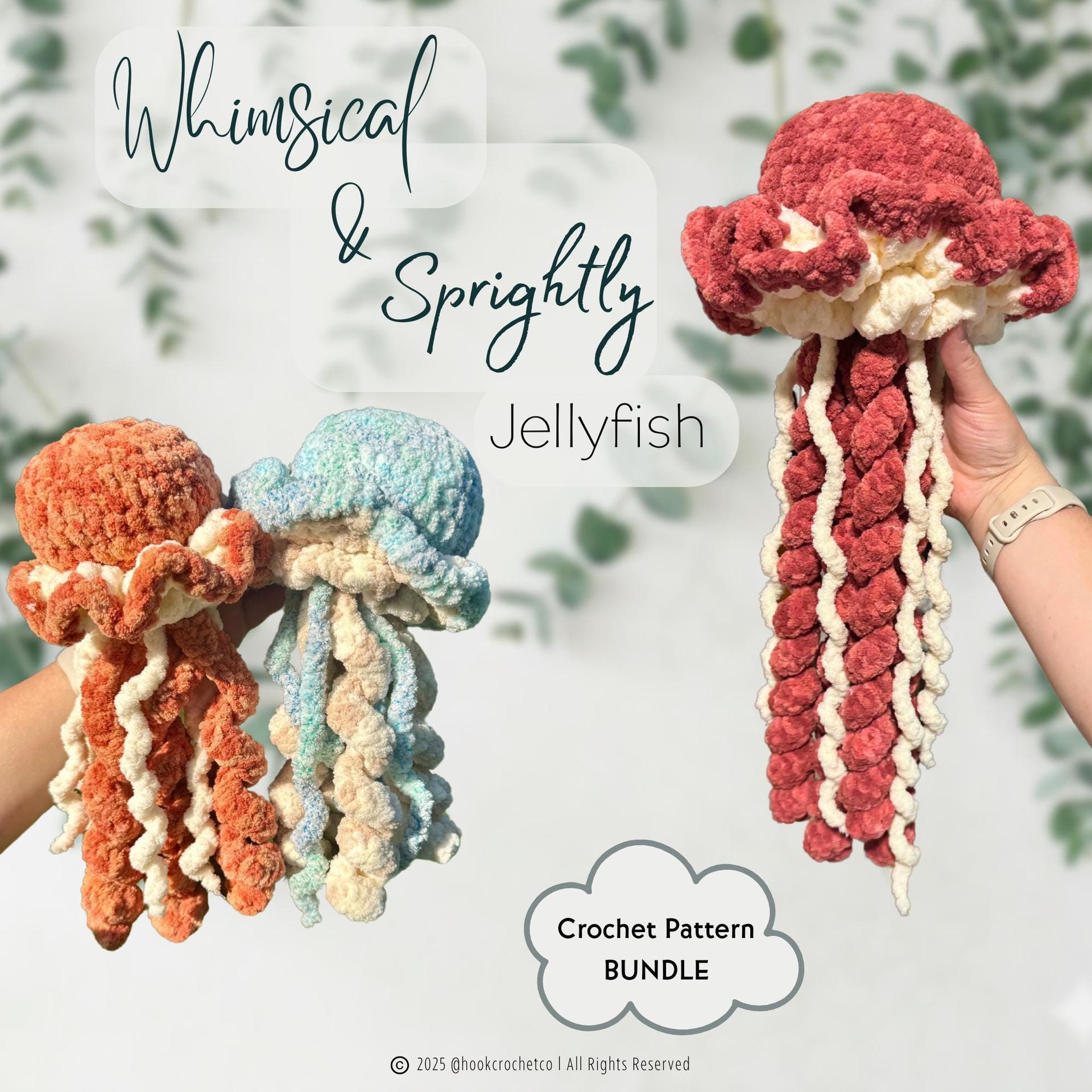 Whimsical & Sprightly Jellyfish Crochet Pattern Bundle