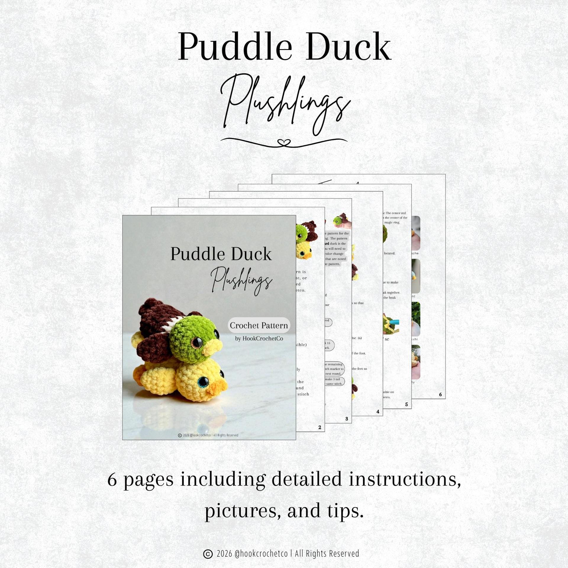 Puddle Duck Plushlings Crochet Pattern thumbnail 2