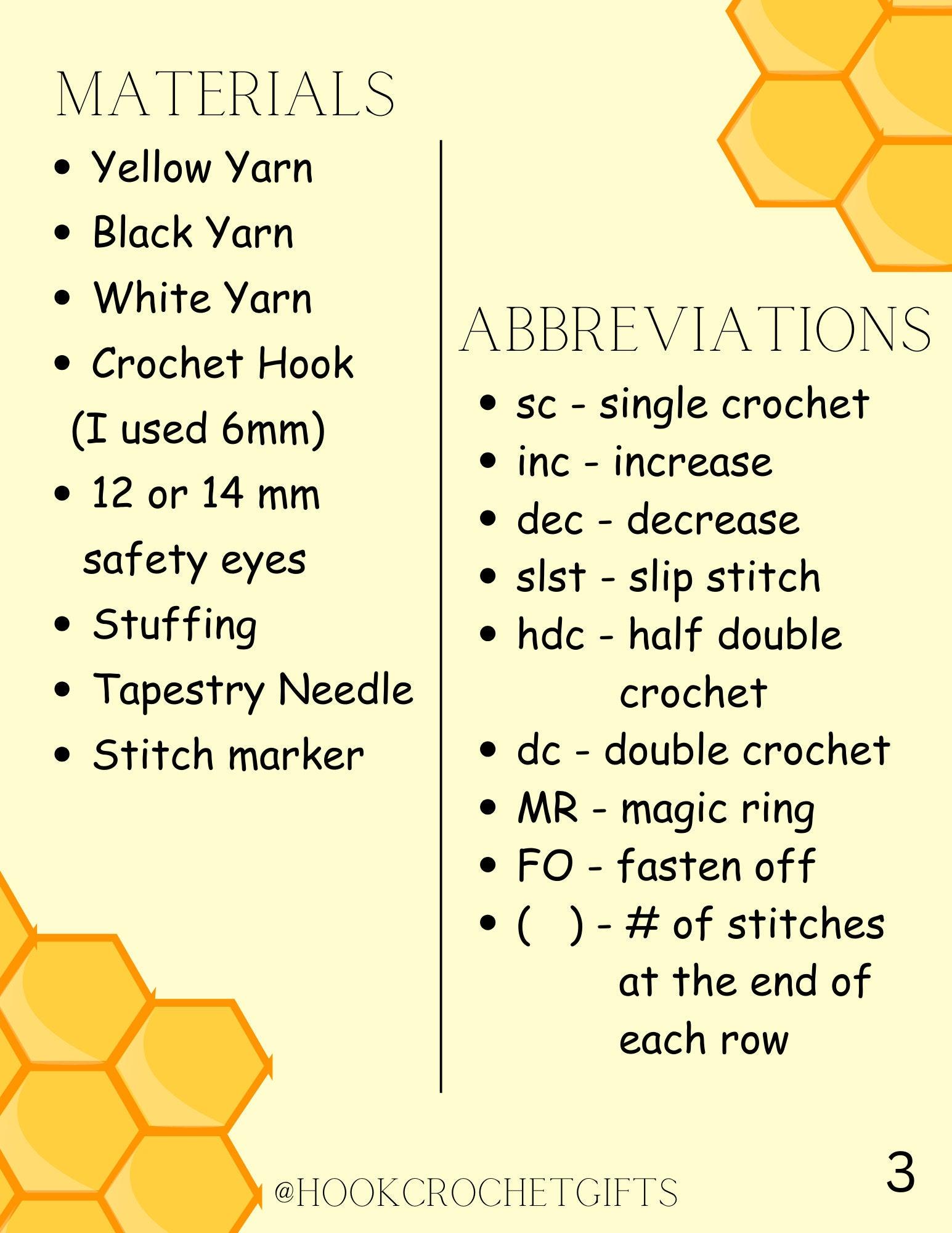 Bee Crochet Pattern thumbnail 2