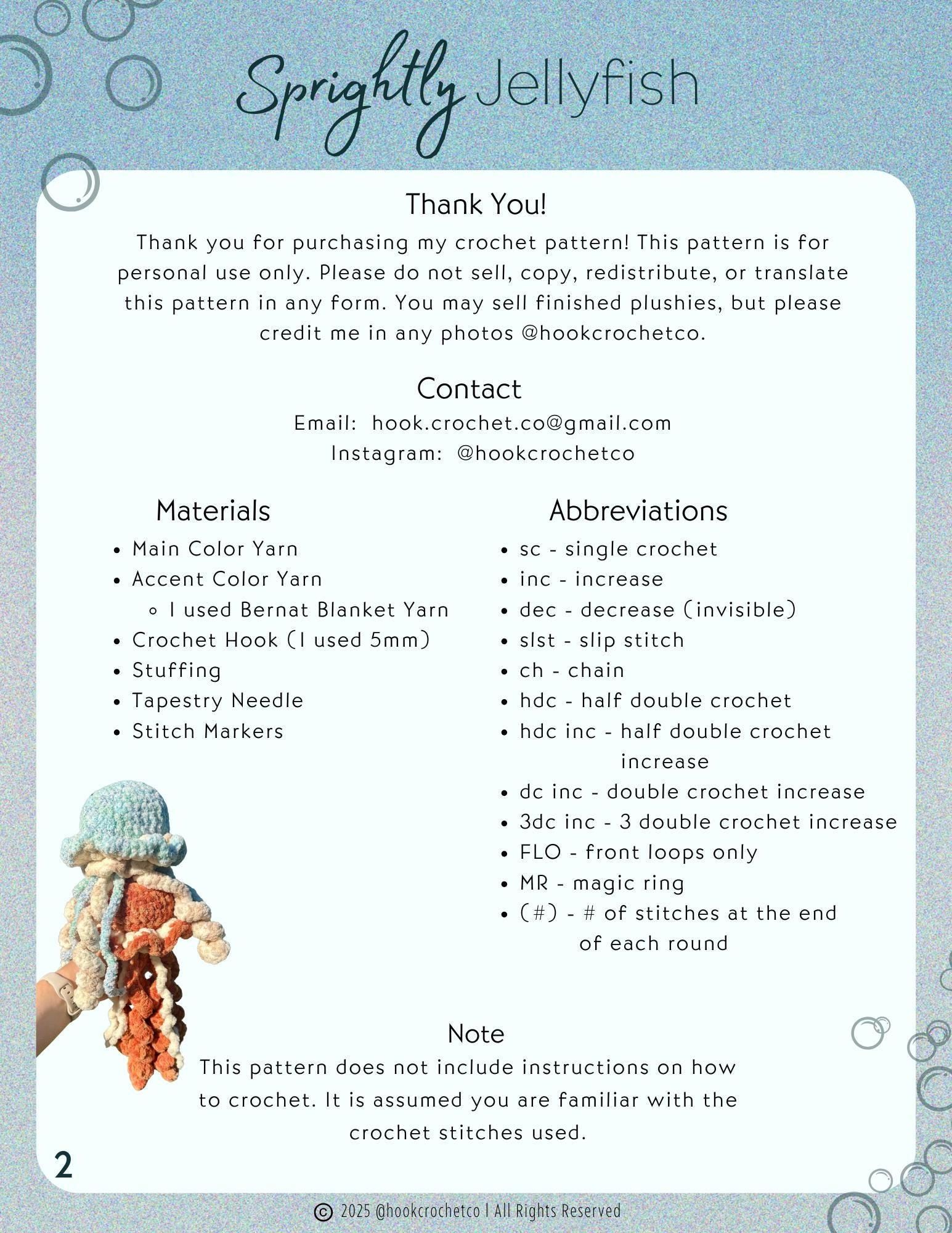 Sprightly Jellyfish Crochet Pattern thumbnail 3