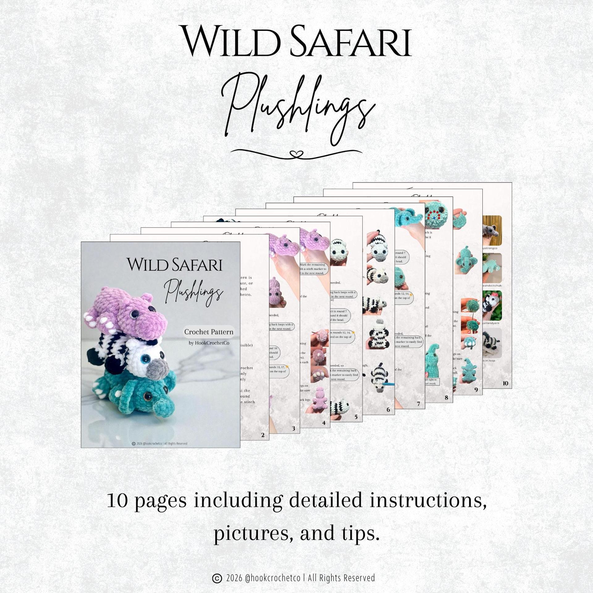 Wild Safari Plushlings Crochet Pattern thumbnail 2