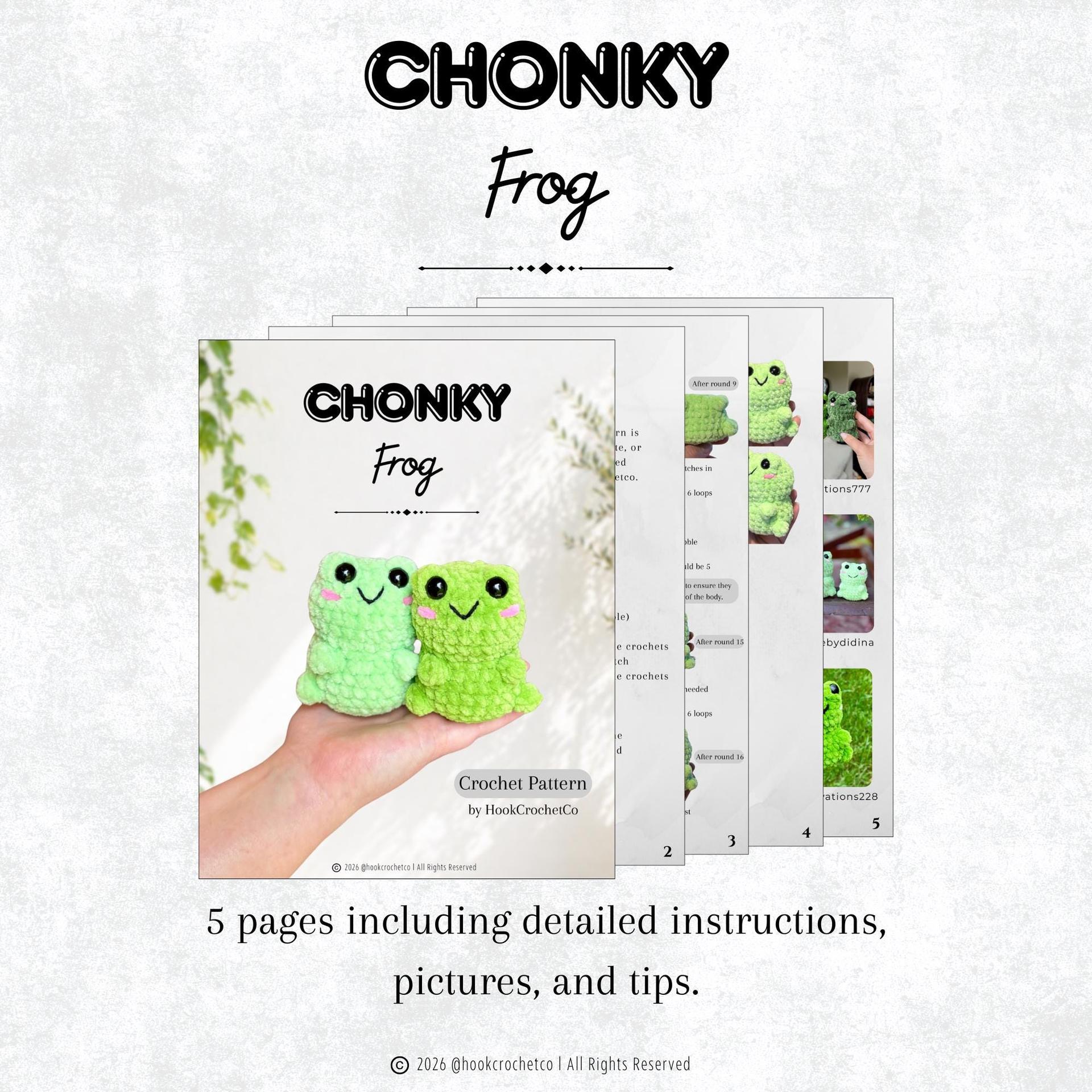 Chonky Frog Crochet Pattern thumbnail 2