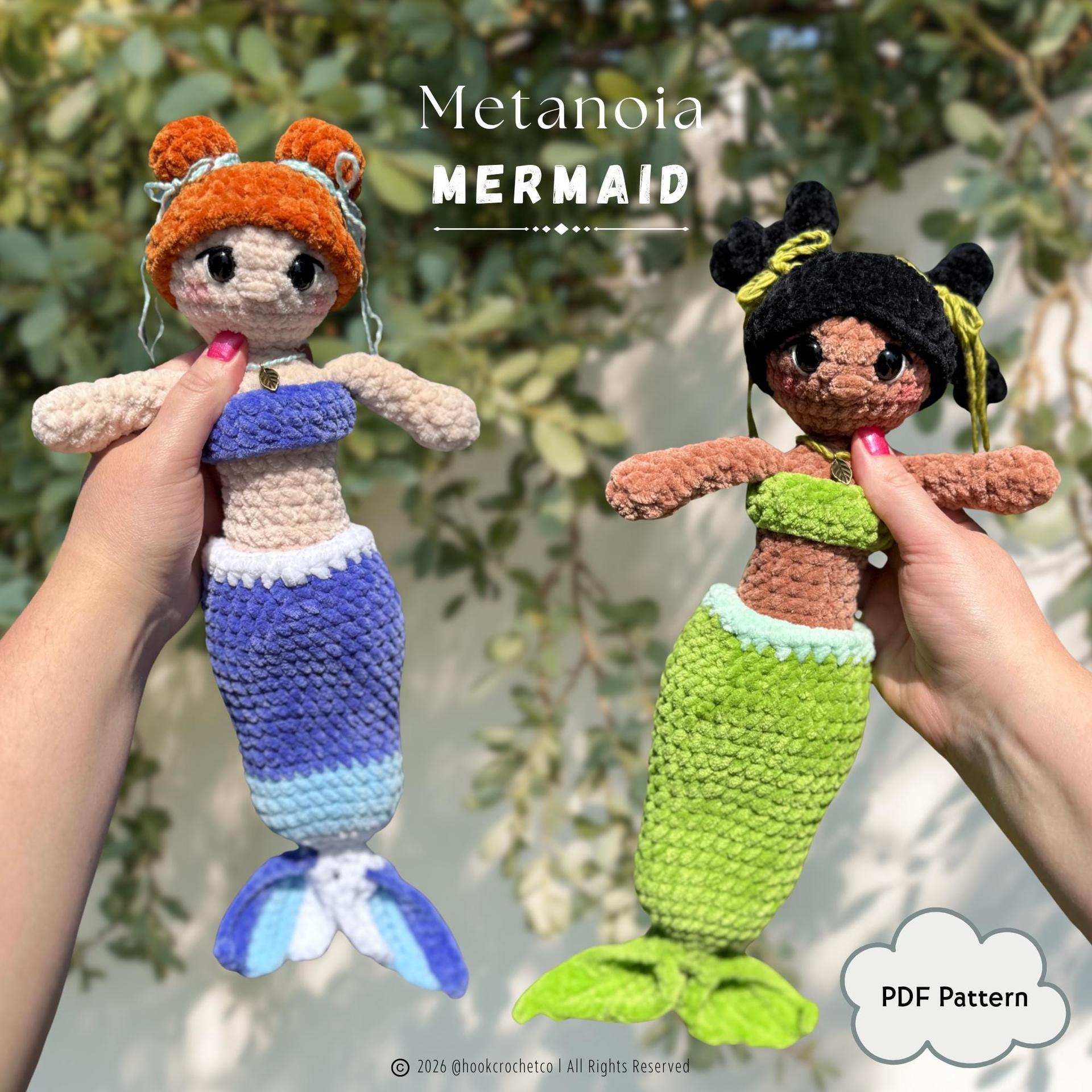 Mermaid Crochet Pattern PDF - Dress Up, Ocean, Fantasy, Amigurumi, Toys, Plush