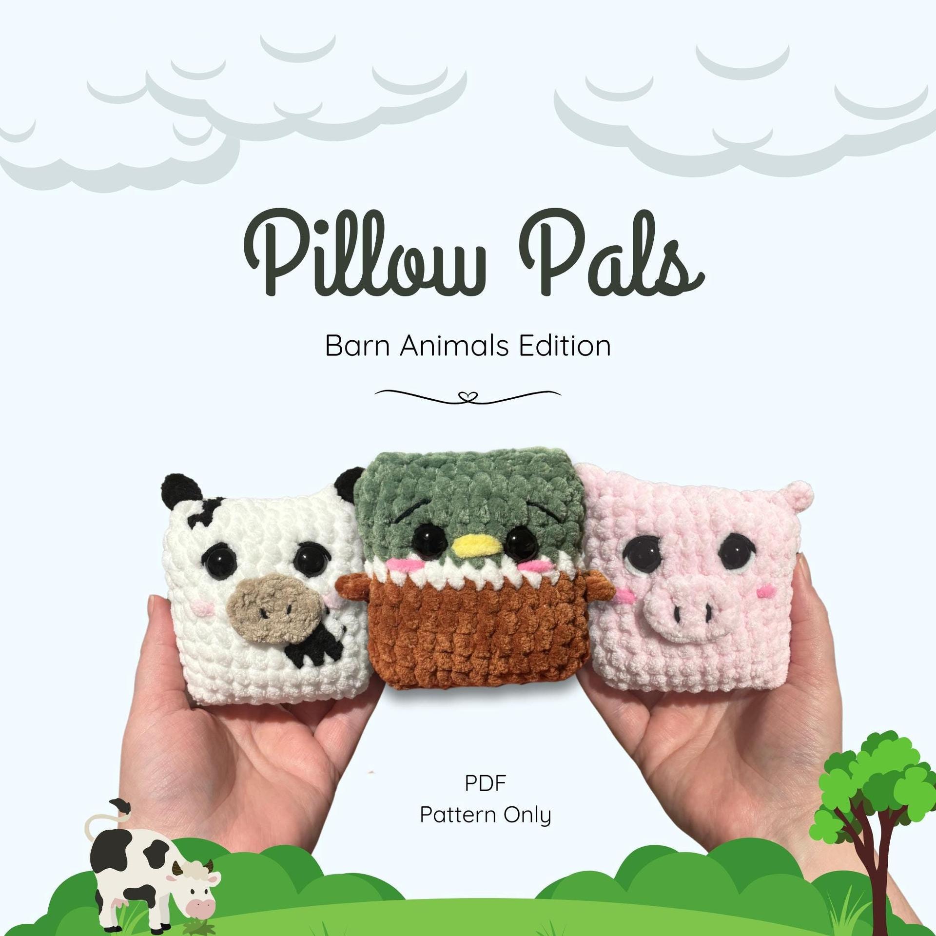 Barn Animals Pillow Pals Crochet Pattern