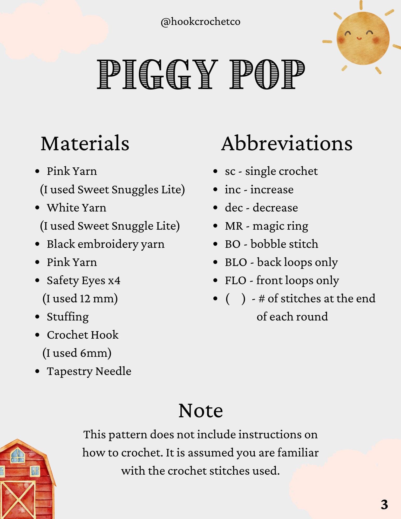 Barn Animal Mushroom Pops Bundle 3-in-1 Pattern thumbnail 6