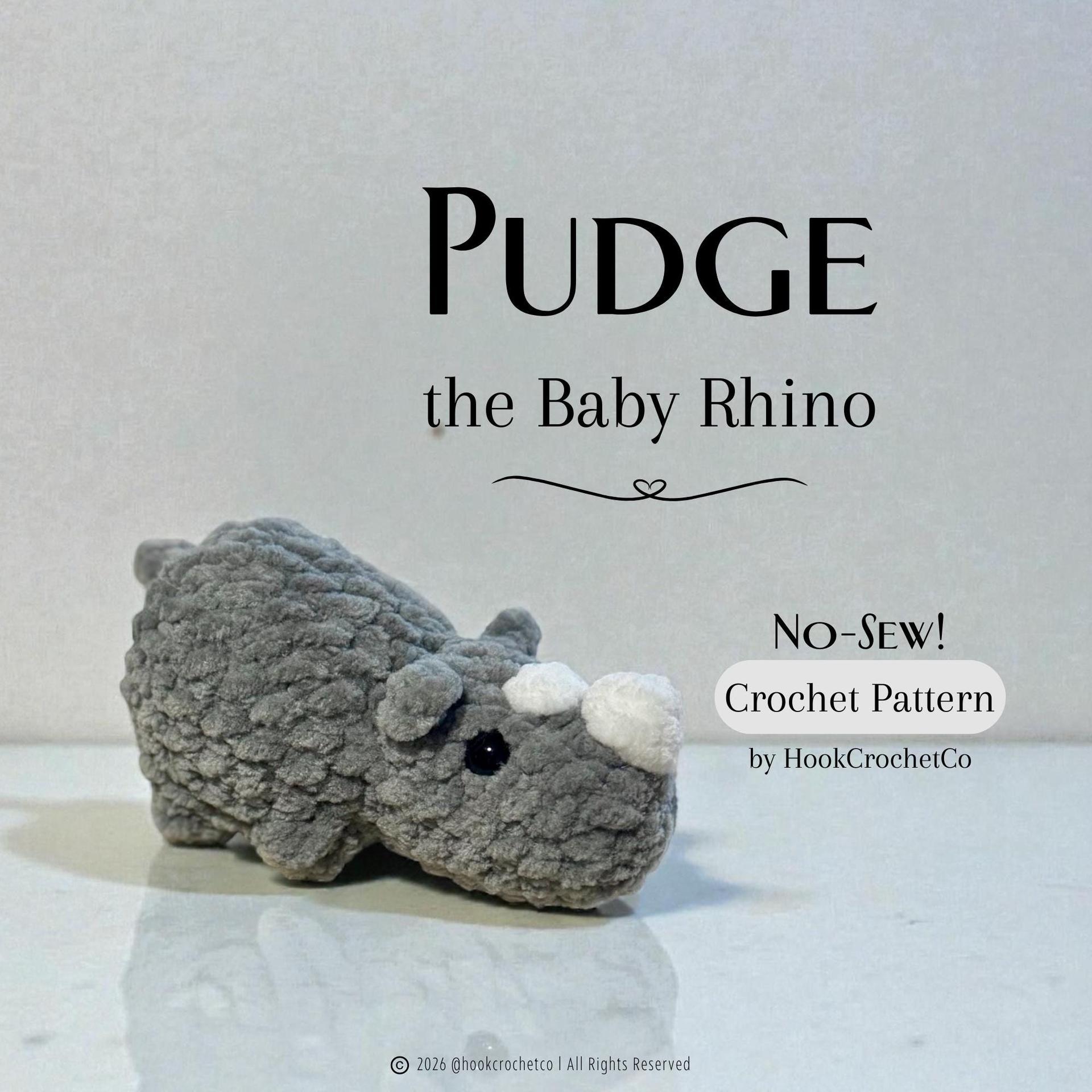 Pudge the Baby Rhino Crochet Pattern