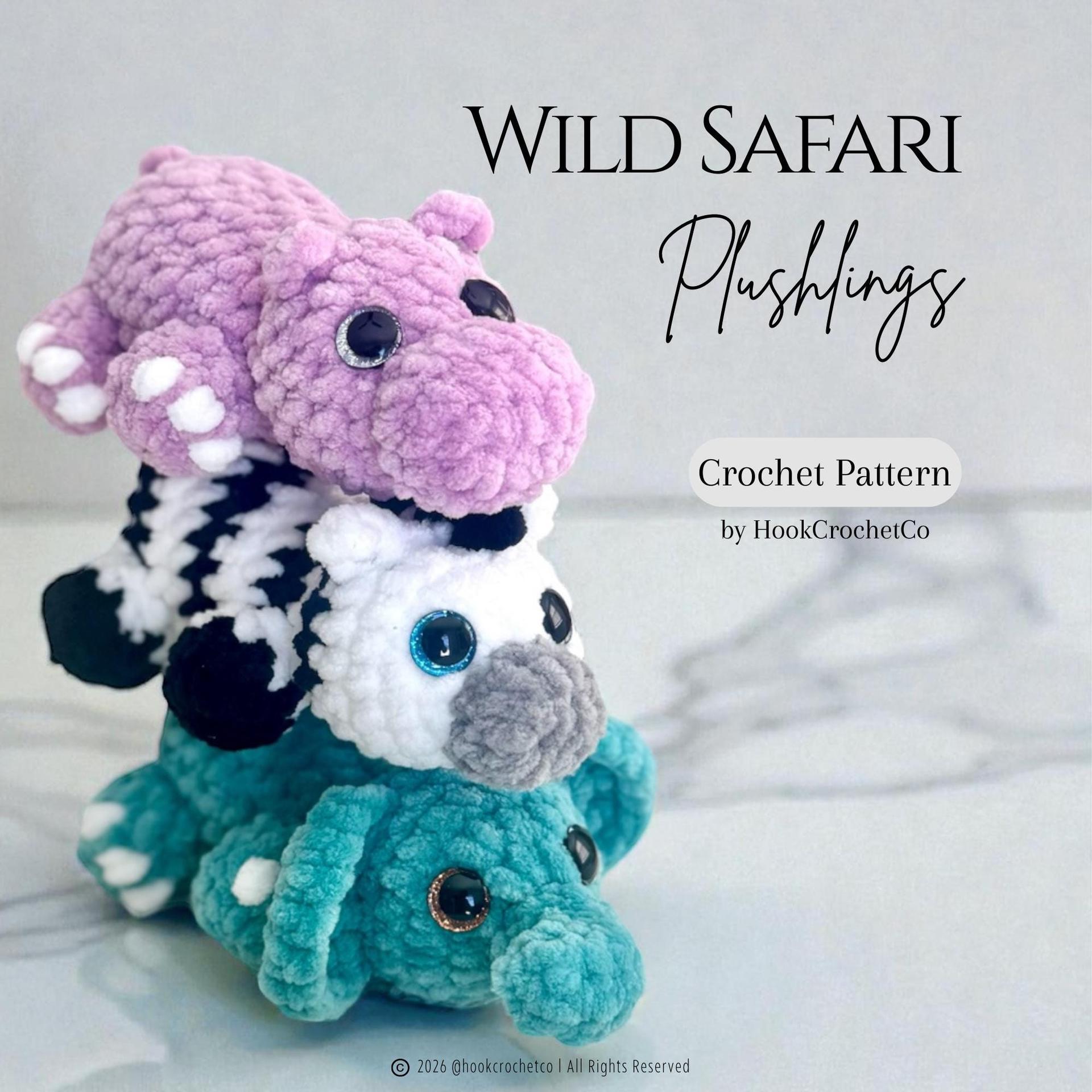 Wild Safari Plushlings Crochet Pattern