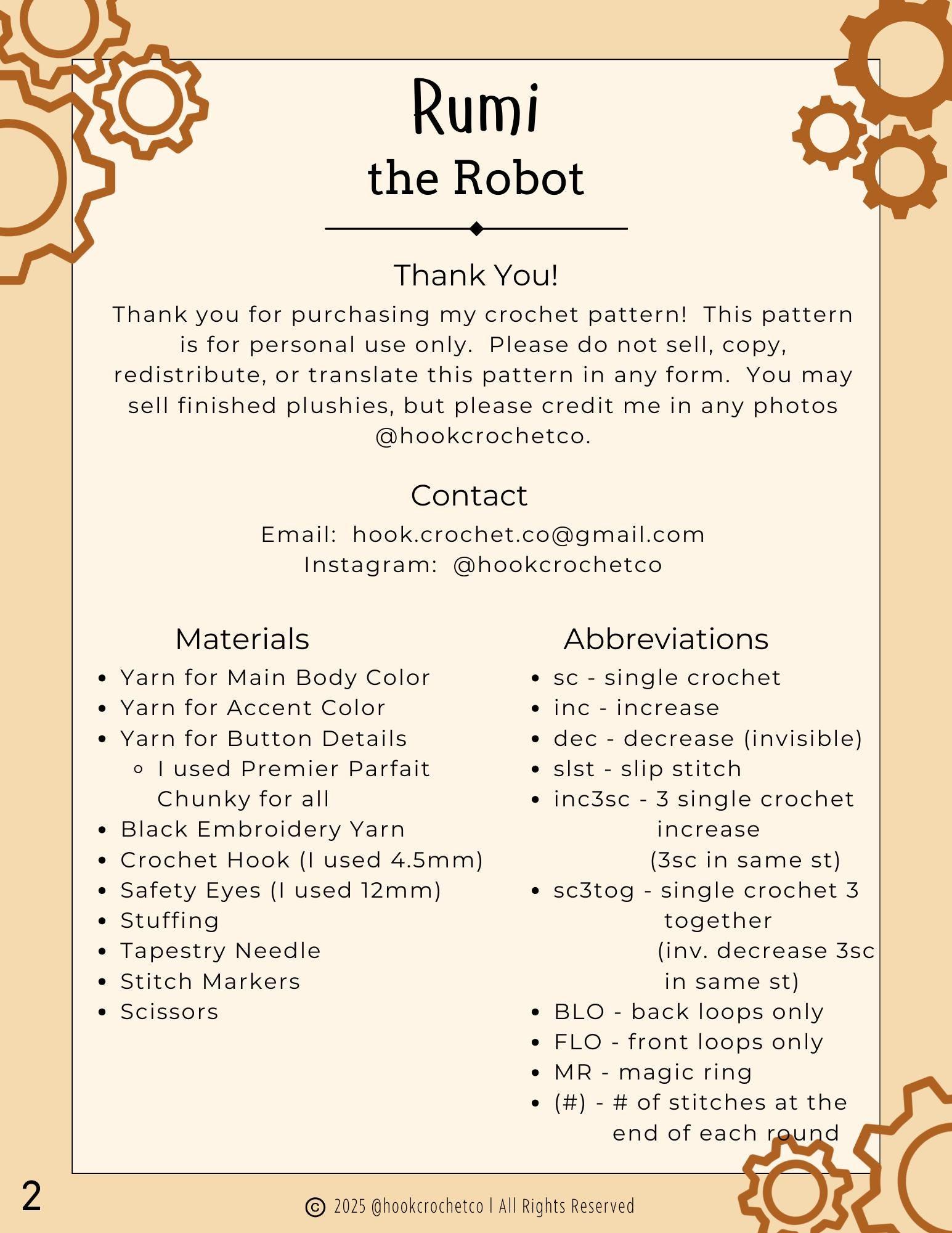 Robot Crochet Pattern thumbnail 2