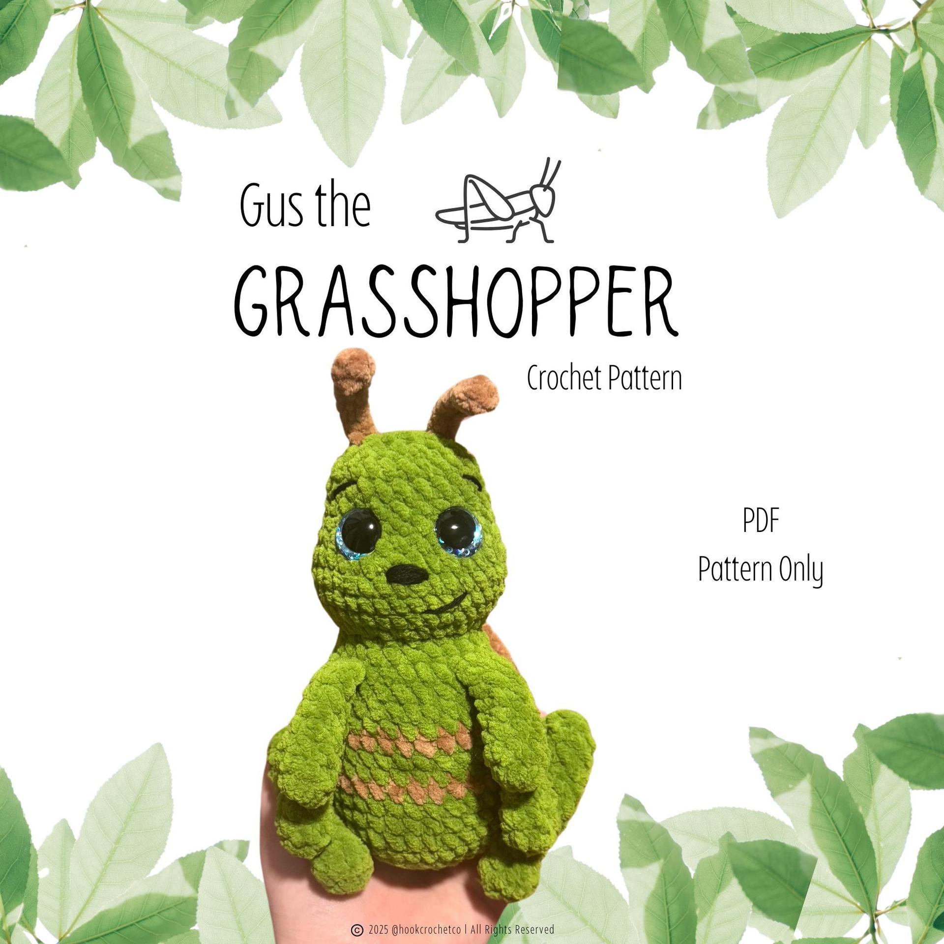 Gus the Grasshopper Crochet Pattern