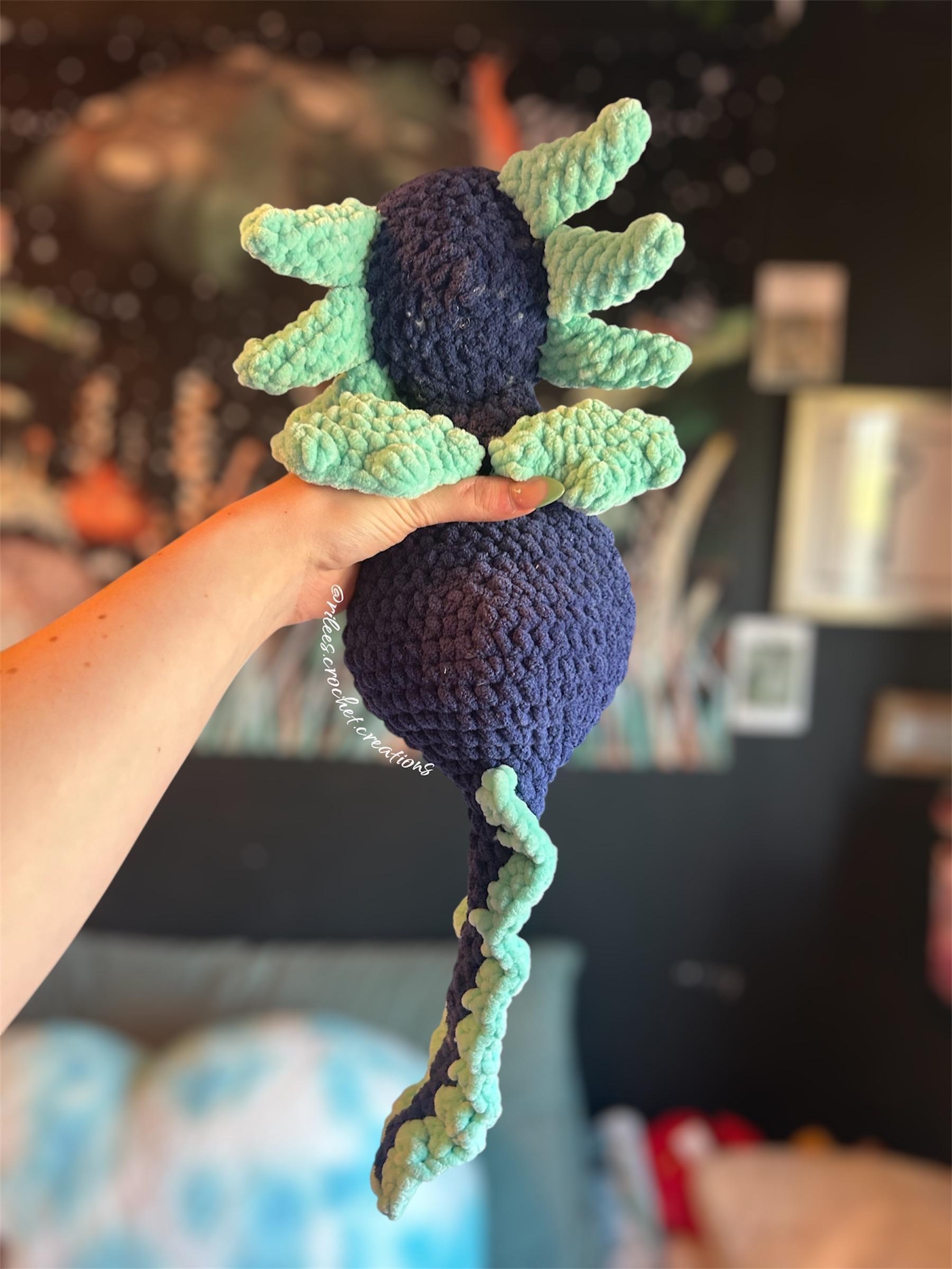 Paisley the Axolotl Dragon Pattern - Intermediate Crochet (PDF Digital Download) thumbnail 3