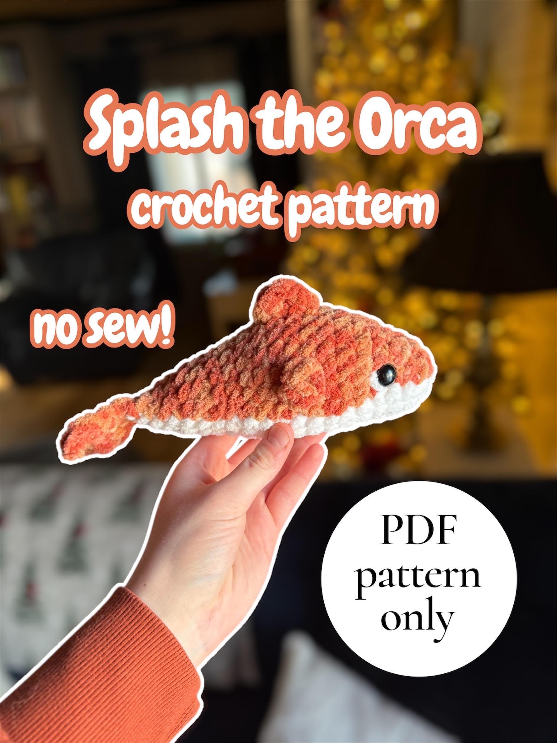 Splash the Orca Amigurumi Crochet Pattern - Easy No-Sew Beginner Pattern Ocean Inspired (PDF Digital Download)