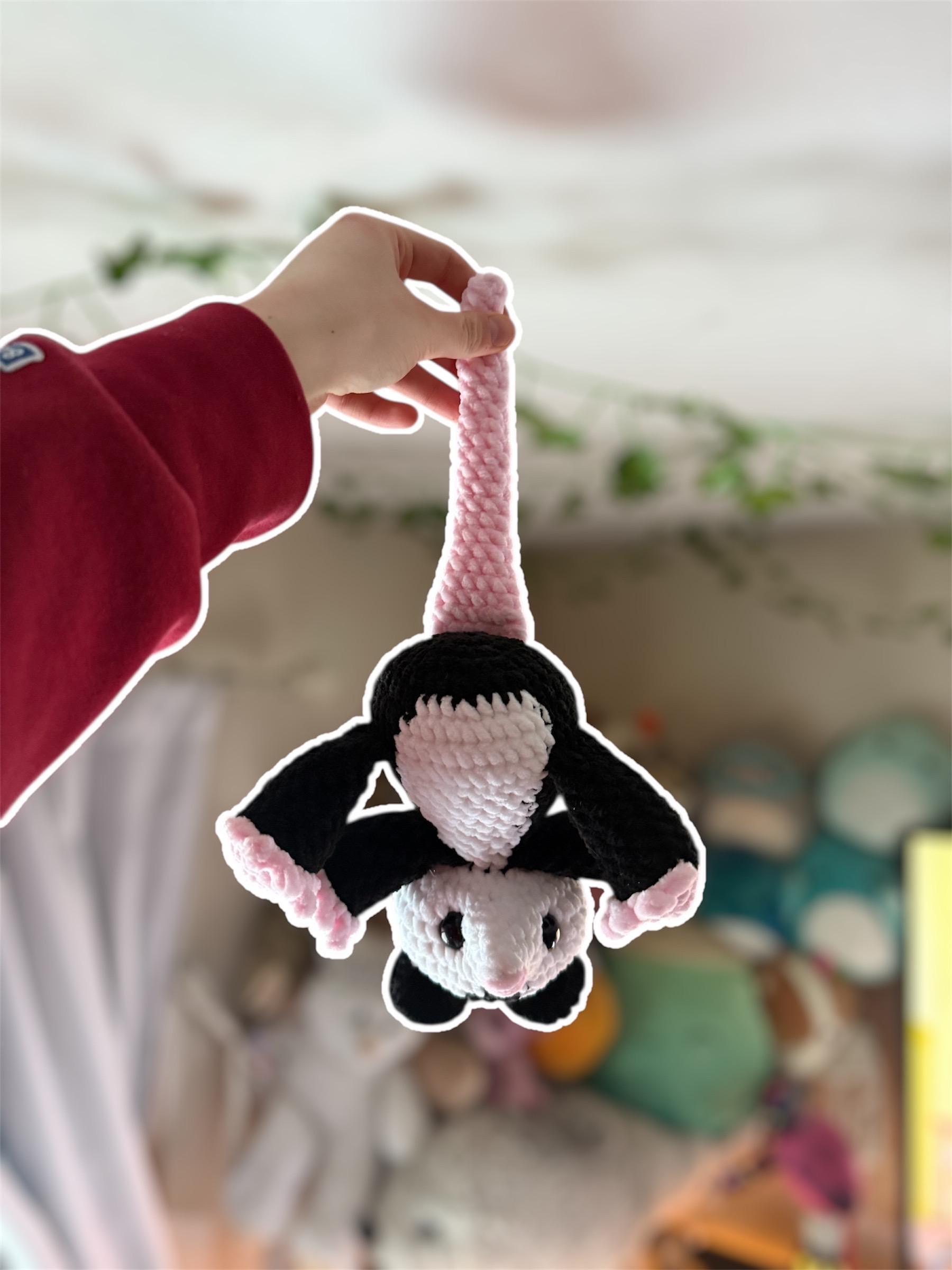 Handmade Crochet Opossum Plushie – Soft Kawaii Amigurumi Toy thumbnail 3